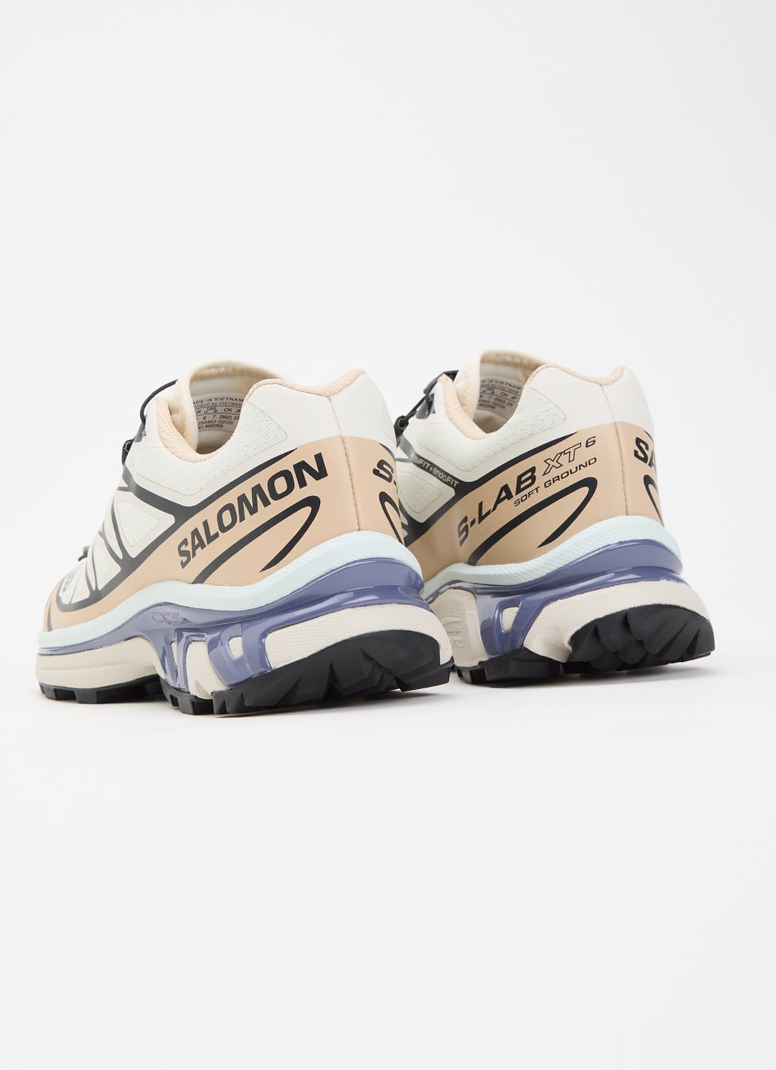 Salomon XT-6 sneaker met mesh details - achterkant 5 gebroken wit