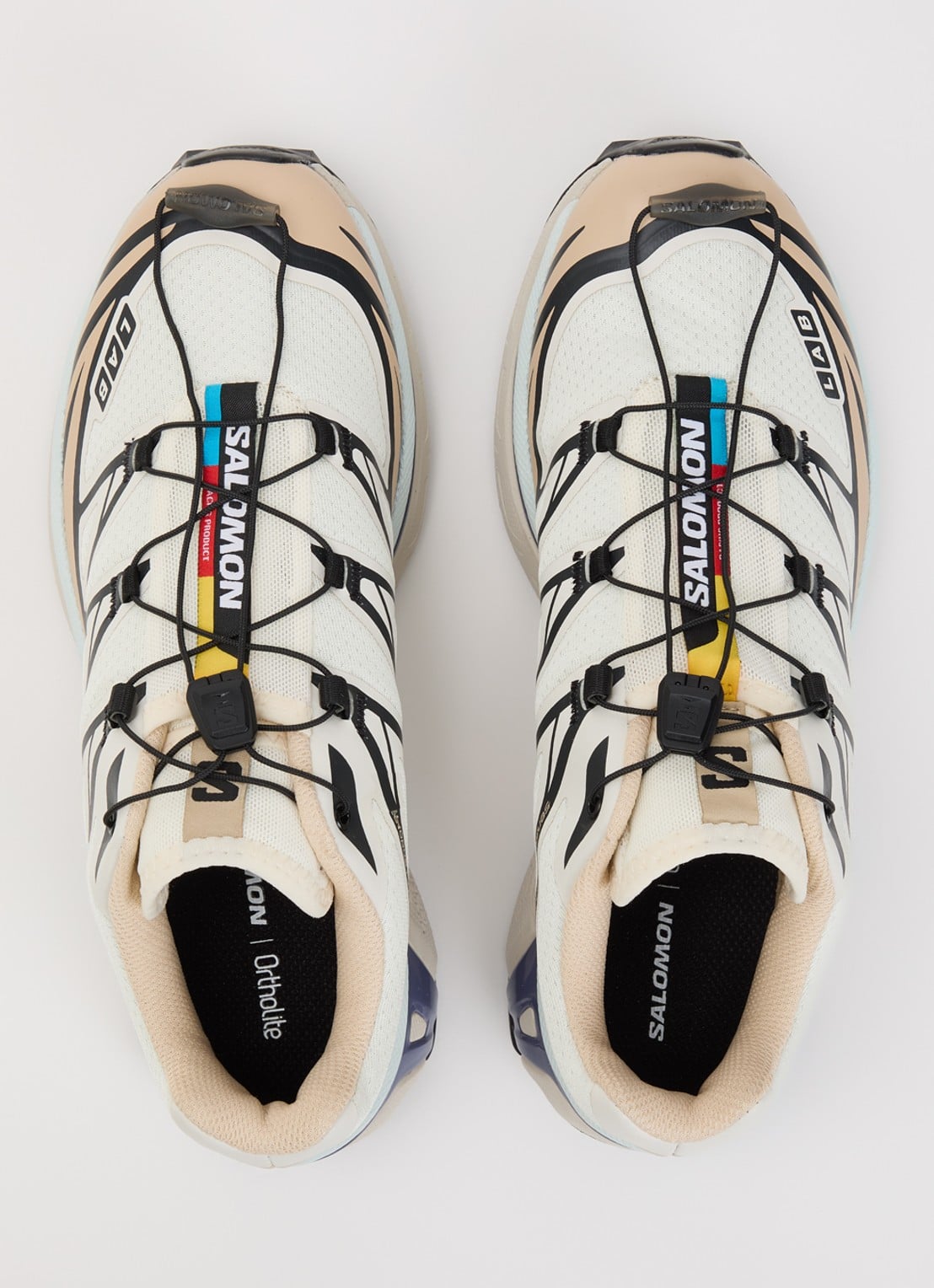 Salomon XT-6 sneaker met mesh details - detail 3 gebroken wit