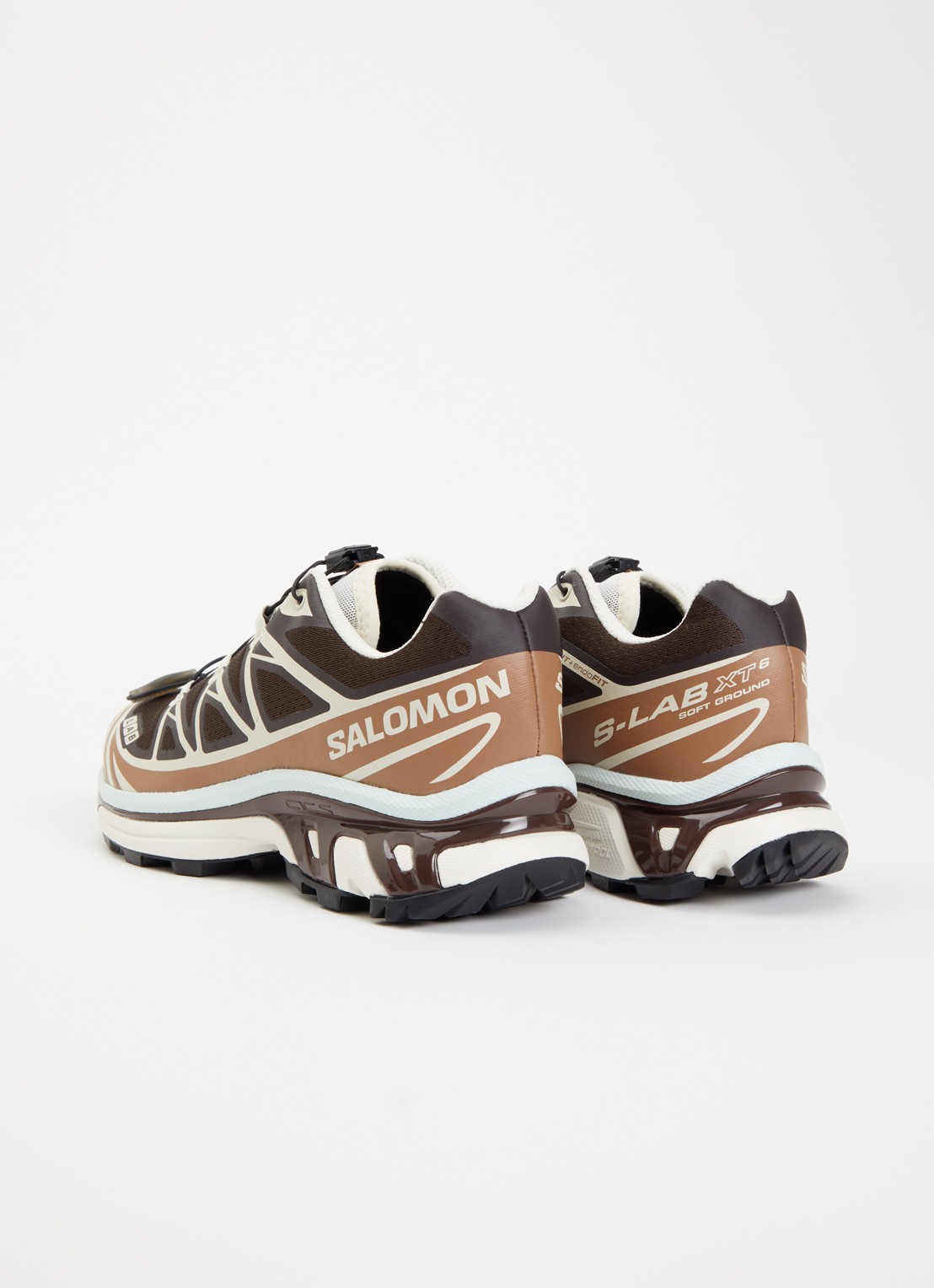 Salomon XT-6 sneaker met mesh details - achterkant bruin