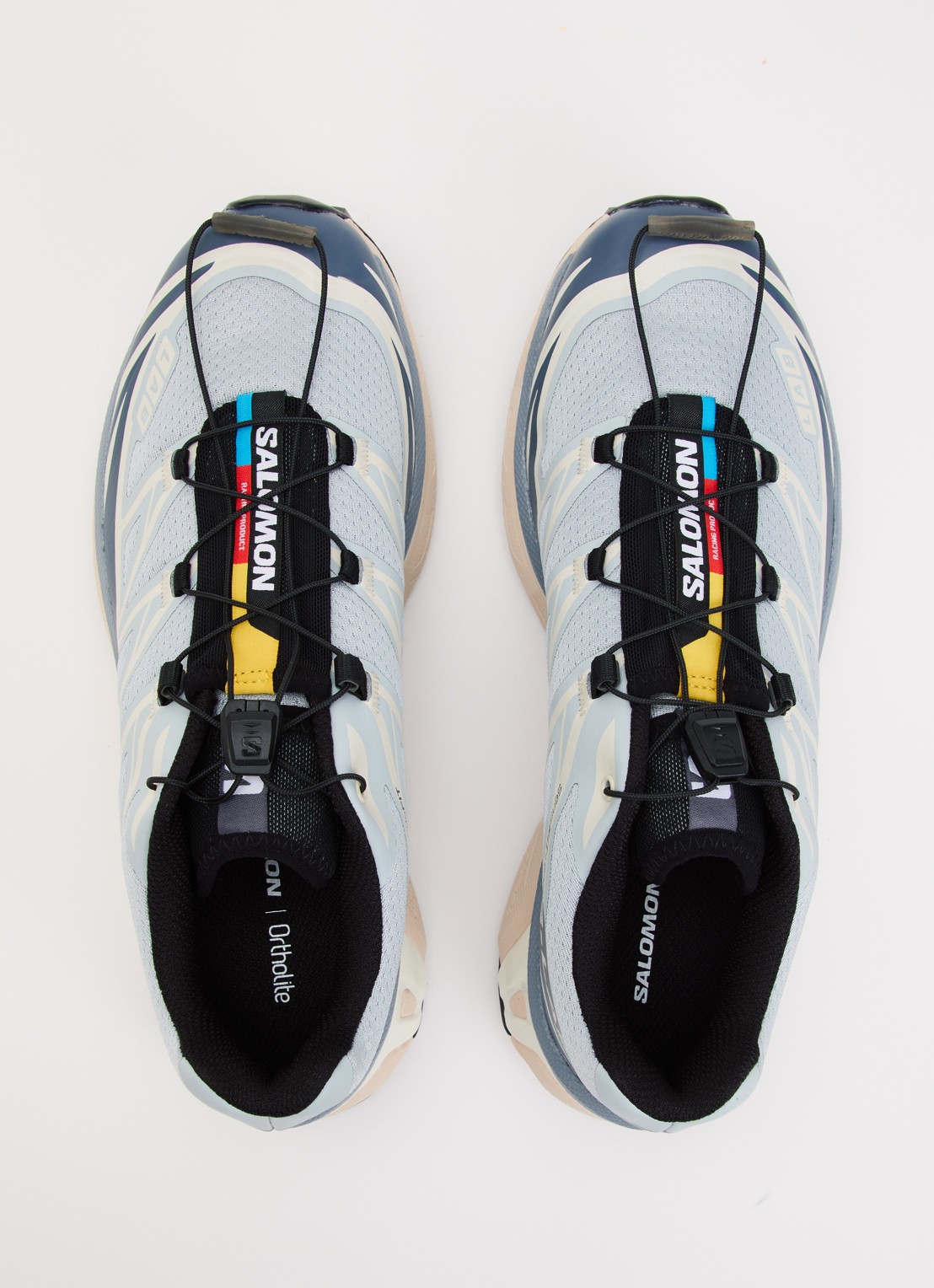 Salomon XT-6 sneaker met mesh details - detail 2 lichtblauw