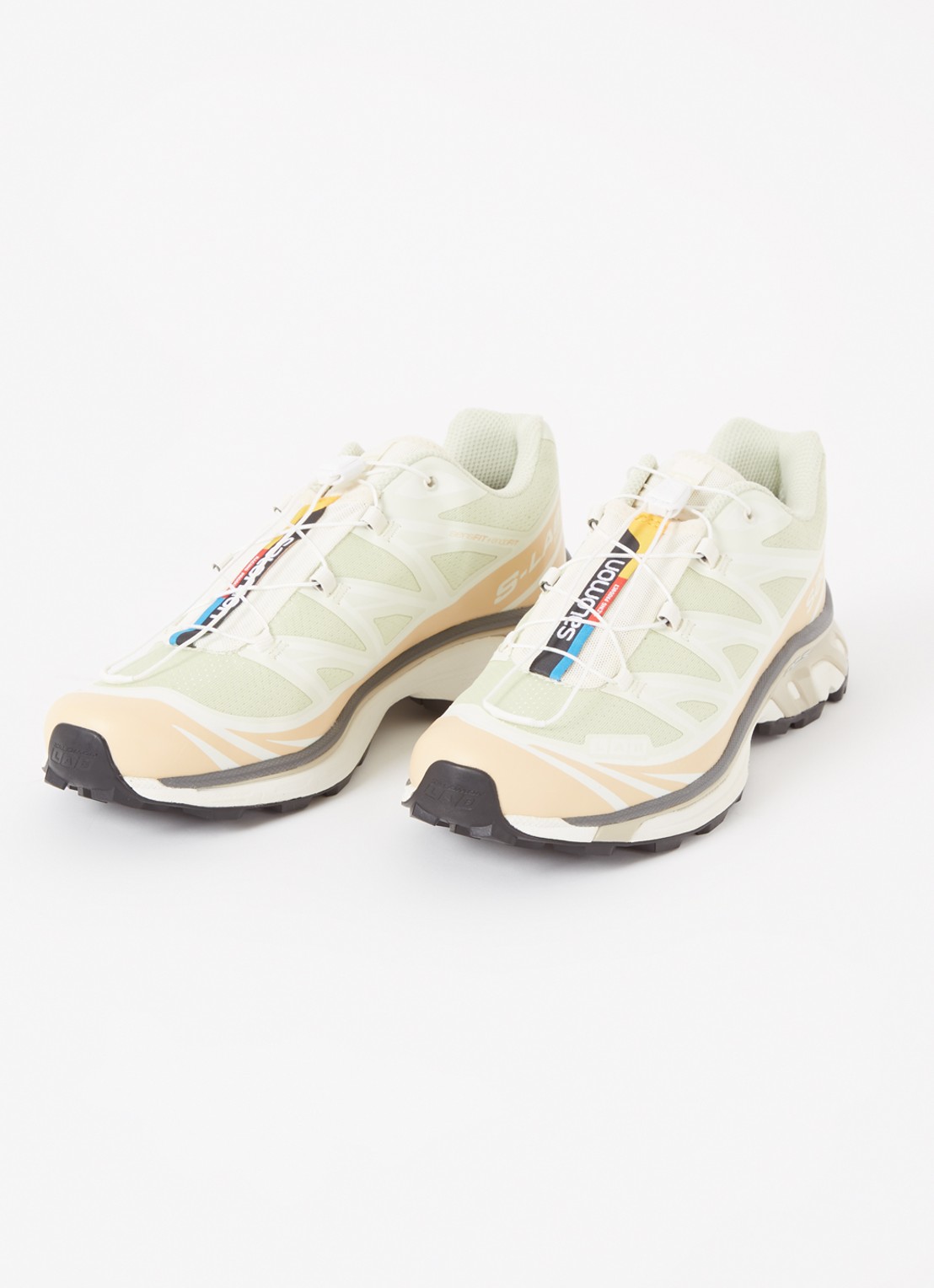 Salomon XT-6 sneaker met mesh details - detail 2 lindegroen