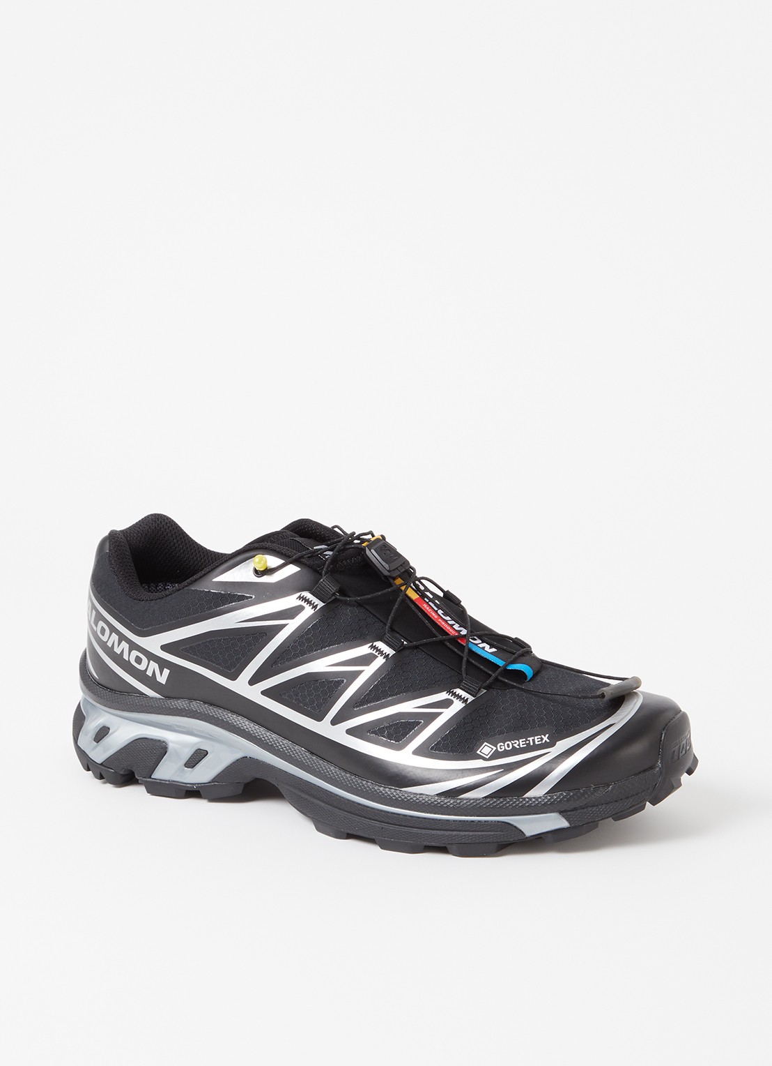 Salomon XT-6 sneaker met mesh details - voorkant 5 zwart