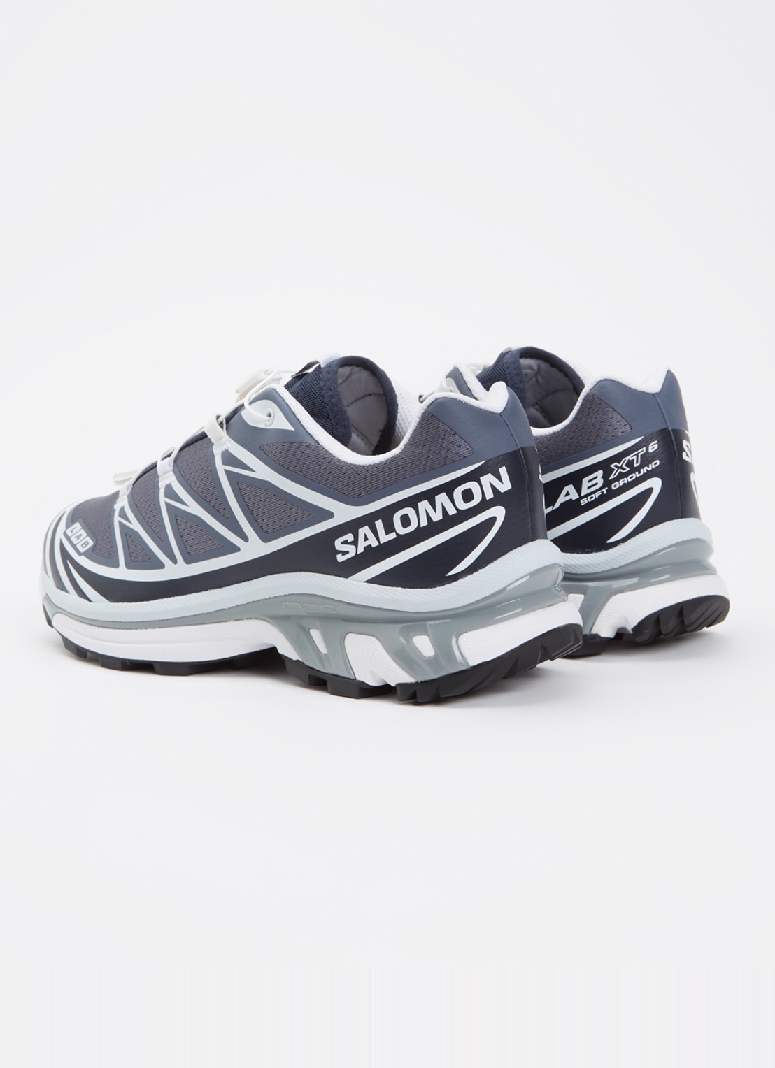 Salomon XT-6 sneaker met mesh details - achterkant staalblauw