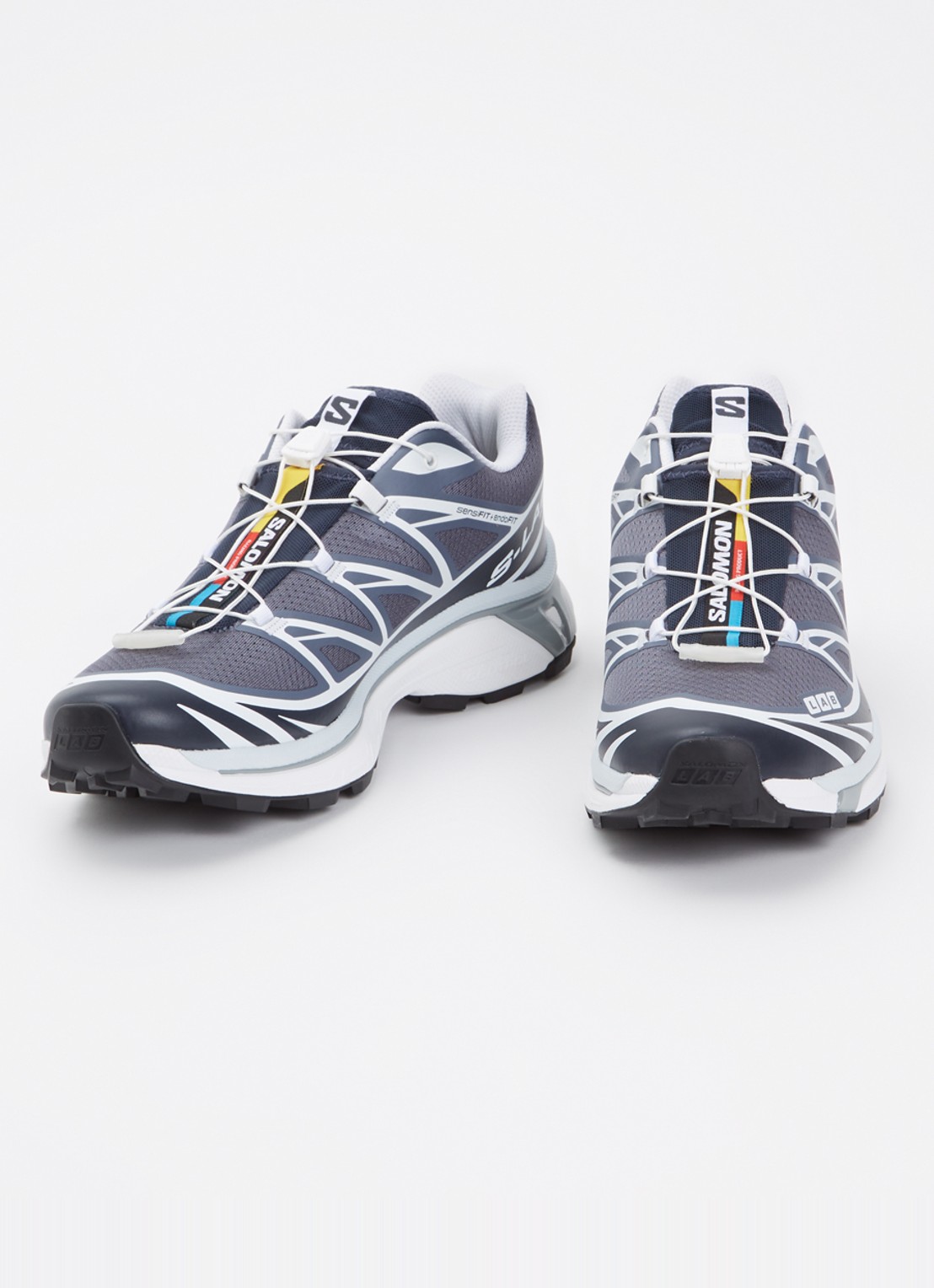 Salomon XT-6 sneaker met mesh details - detail 3 staalblauw