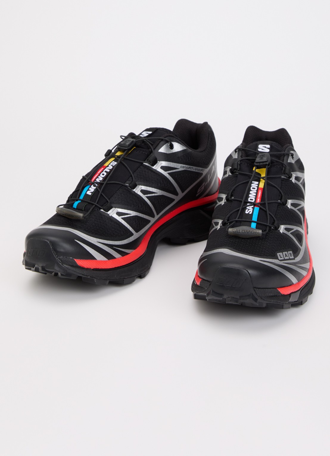 Salomon XT-6 sneaker met mesh details - detail zwart