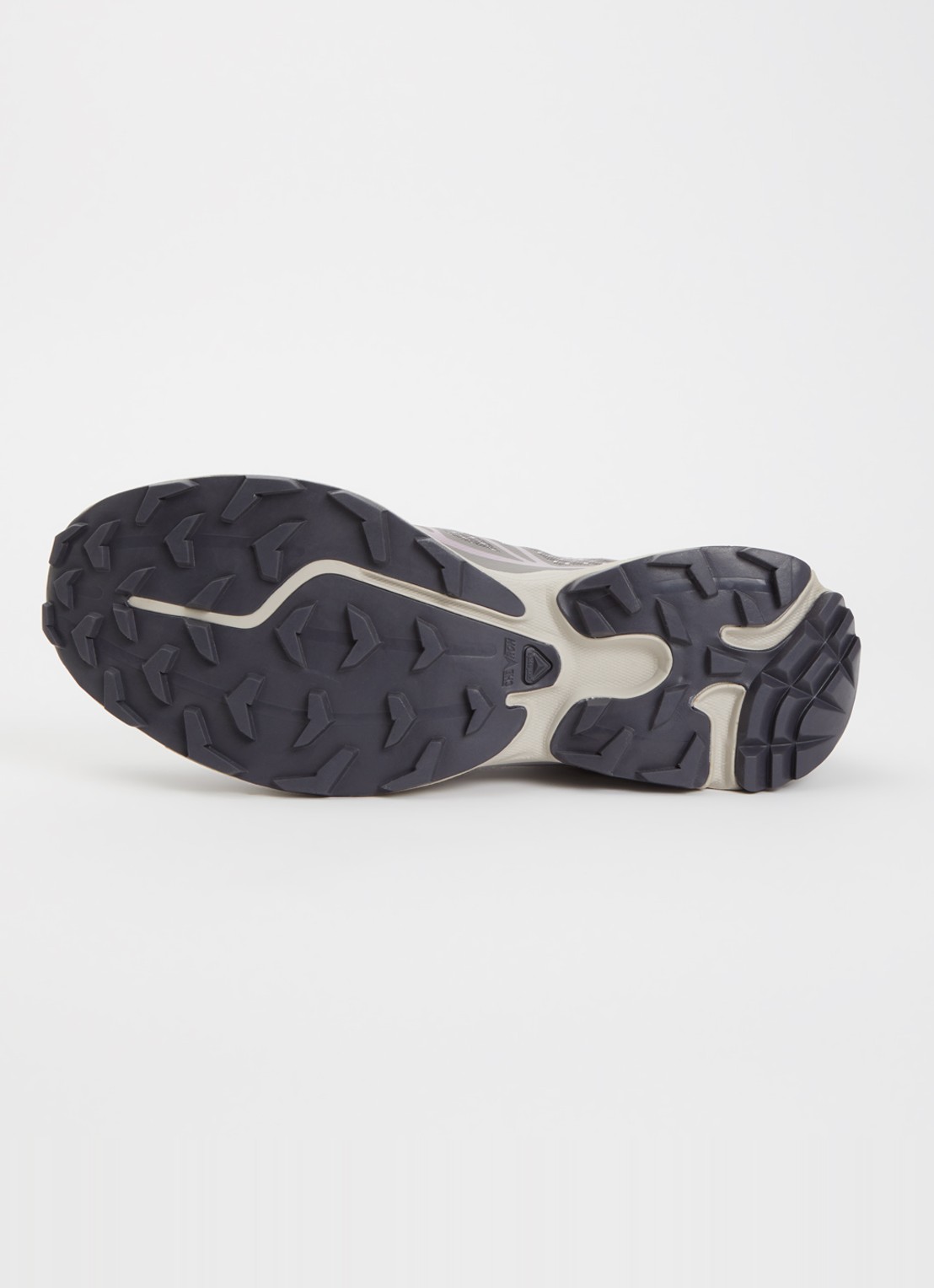 Salomon XT-6 Steel Streets sneaker van mesh met metallic details - detail 3 middengrijs