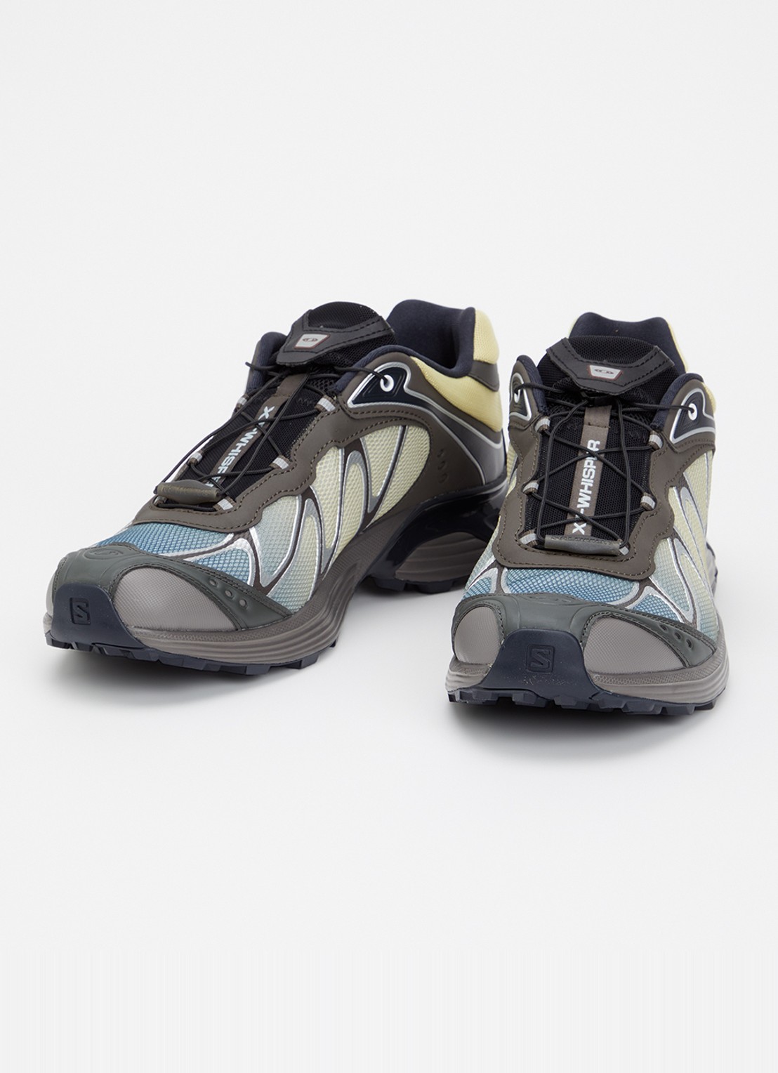 Salomon XT-6 Whisper sneaker met mesh details en logo - detail taupe