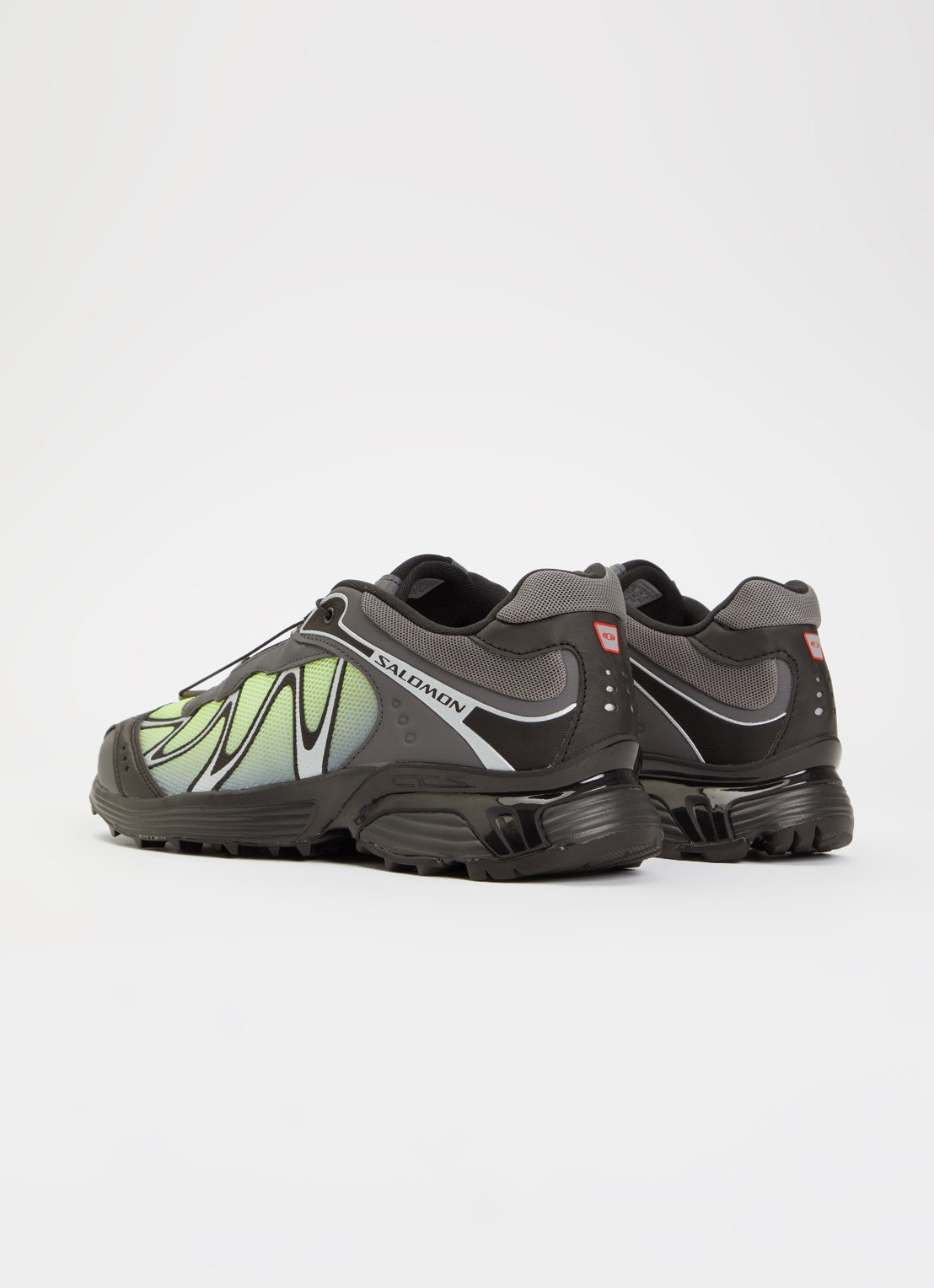 Salomon XT-6 Whisper sneaker met mesh details en logo - achterkant 4 donkergrijs