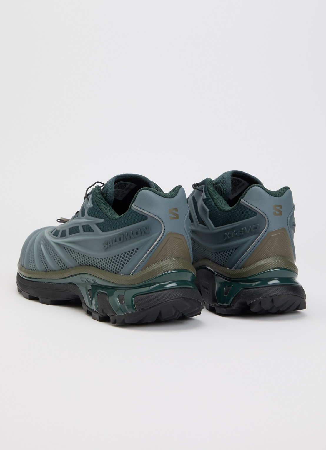 Salomon XT-Evo sneaker met details van mesh - achterkant staalblauw