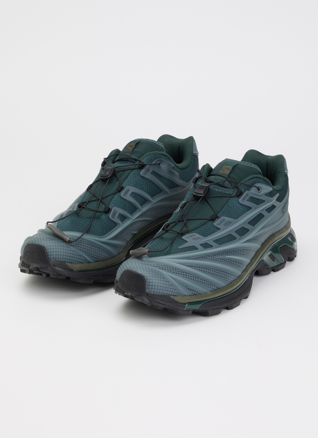 Salomon XT-Evo sneaker met details van mesh - detail 3 staalblauw
