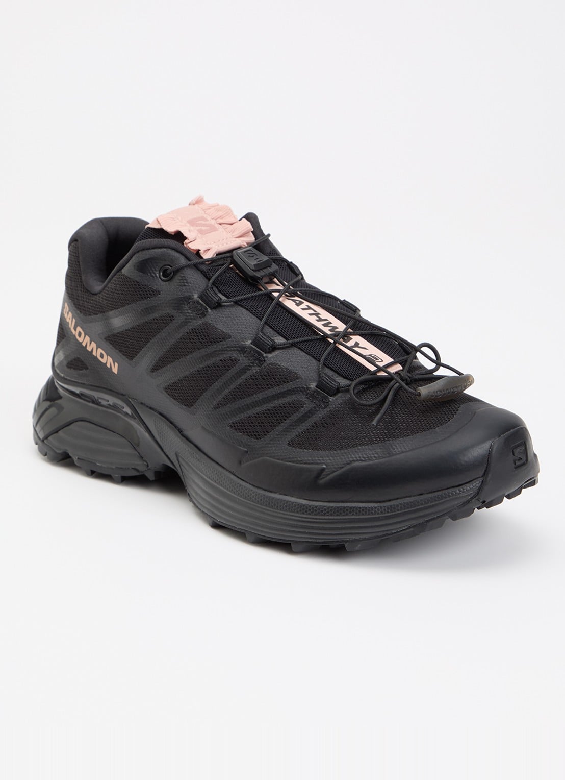 Salomon XT-Pathway 2 sneaker met mesh details - voorkant 4 zwart
