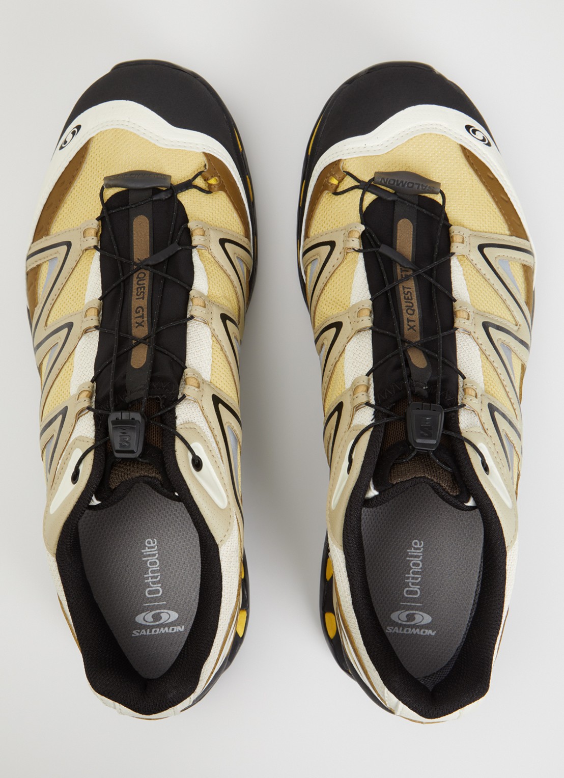 Salomon XT-Quest GTX sneaker met logo - detail 2 geel