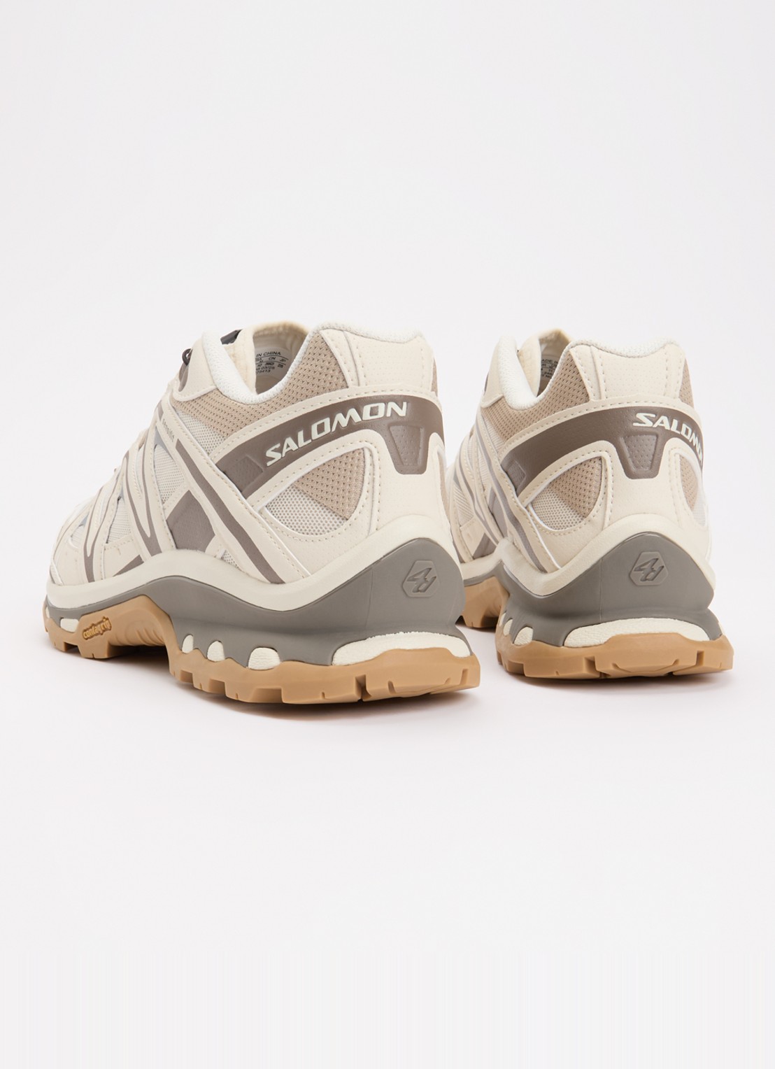 Salomon XT-Quest sneaker met mesh details - achterkant vanillegeel