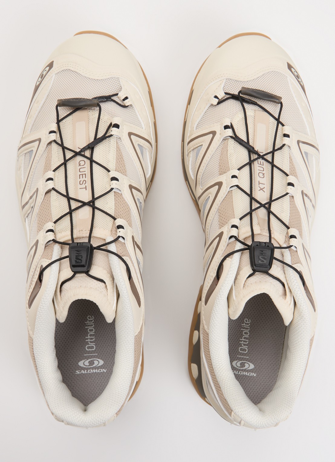 Salomon XT-Quest sneaker met mesh details - detail 3 vanillegeel