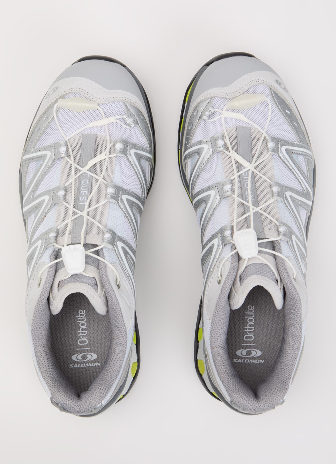 Salomon XT-Quest sneaker van mesh met logo - detail 2 lichtgrijs