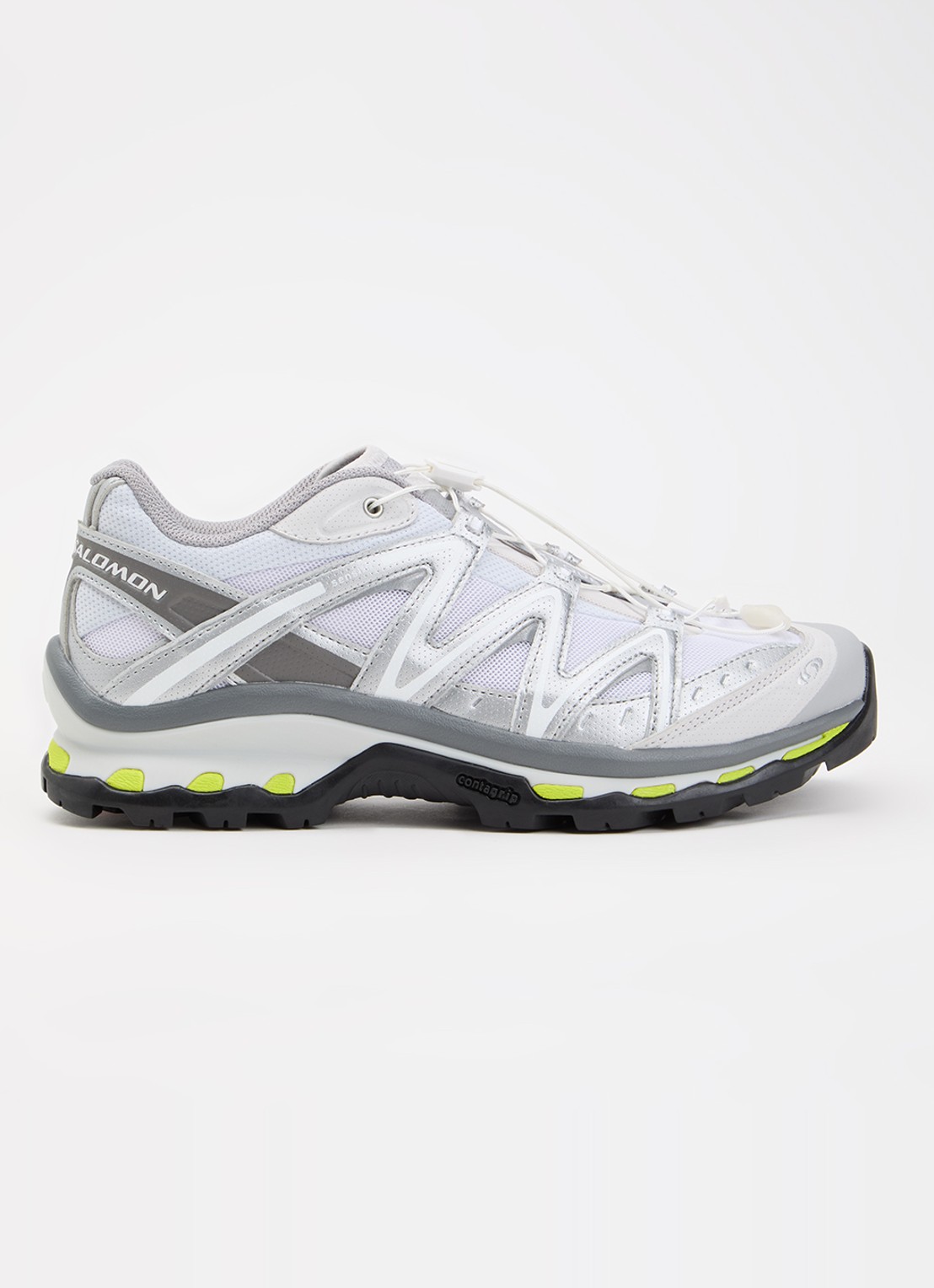 Salomon XT-Quest sneaker van mesh met logo - voorkant 5 lichtgrijs