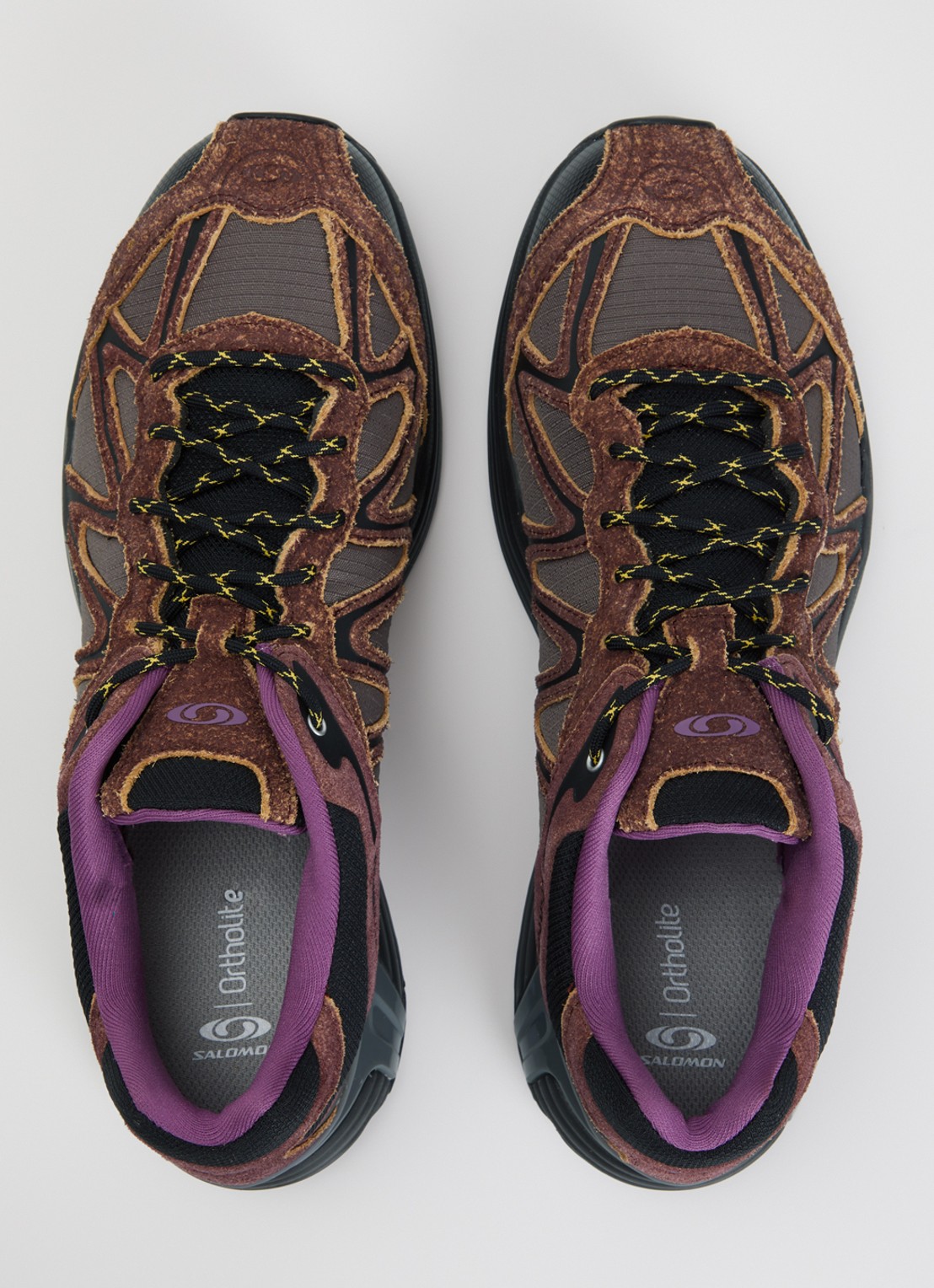 Salomon XT-Whisper Expedition sneaker van mesh met details van suède - detail 2 aubergine