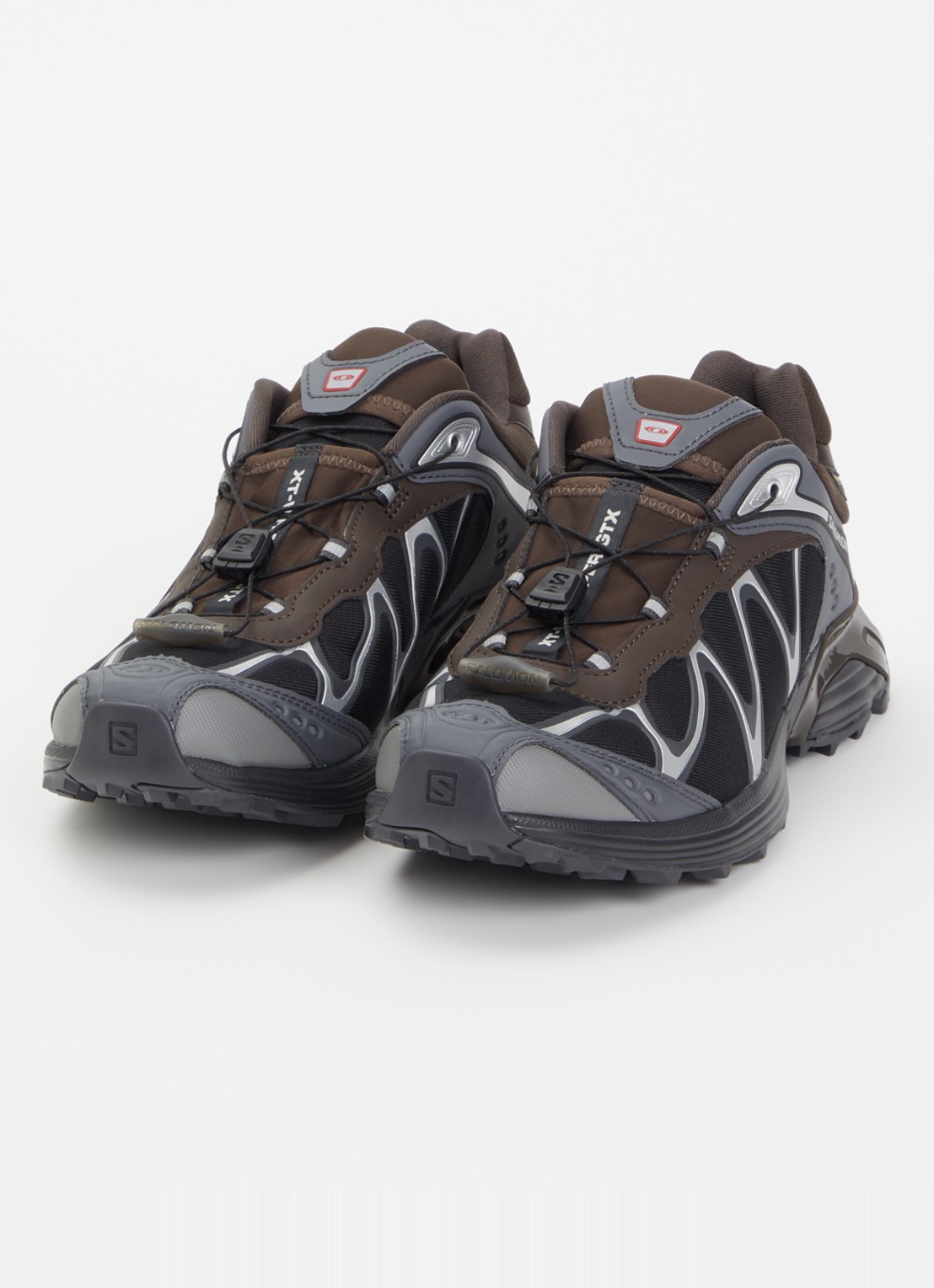 Salomon XT-Whisper Gore-Tex sneaker met mesh details - detail 2 donkerbruin