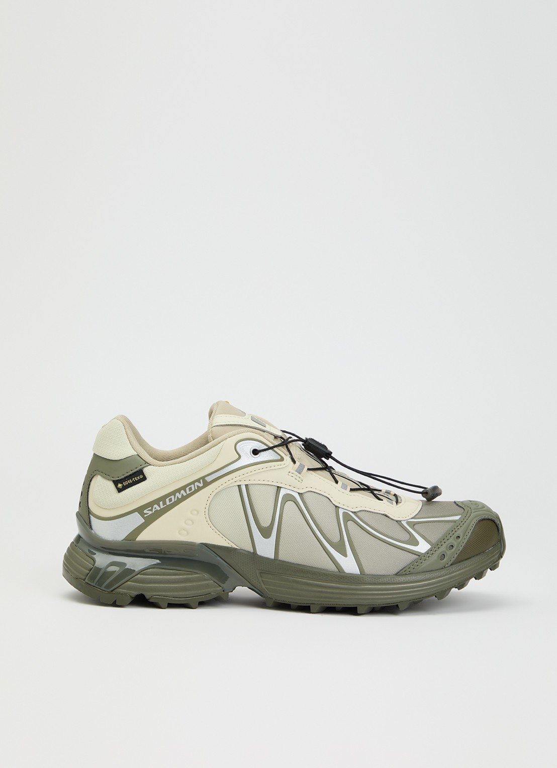 Salomon XT-Whisper Gore-Tex sneaker met metallic details - voorkant 4 bronsgroen