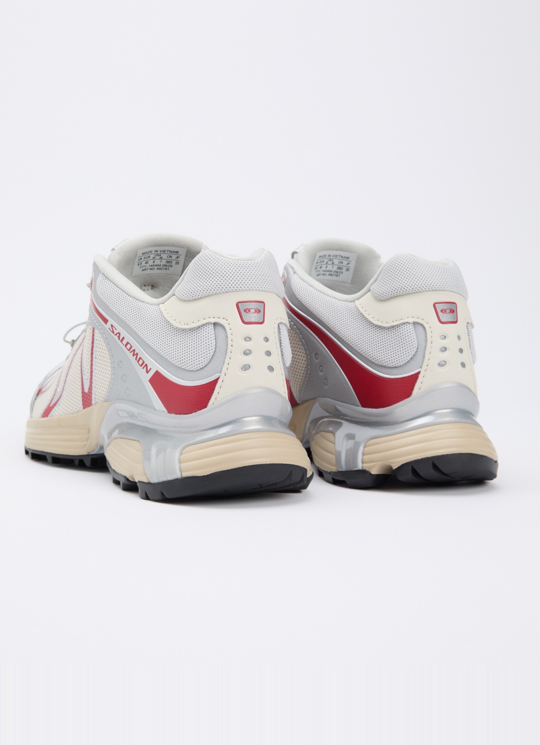 Salomon XT-Whisper sneaker met mesh details - achterkant 2 creme