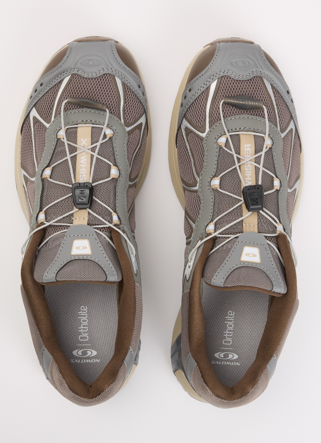 Salomon XT-Whisper sneaker met mesh details - detail 2 lichtbruin