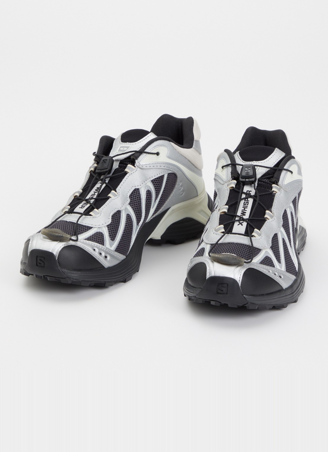 Salomon XT-Whisper sneaker van mesh met metallic details - detail 3 antraciet