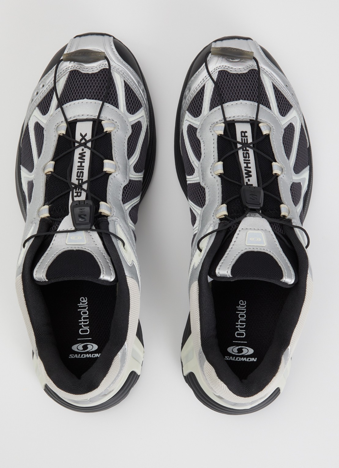Salomon XT-Whisper sneaker van mesh met metallic details - detail 4 antraciet
