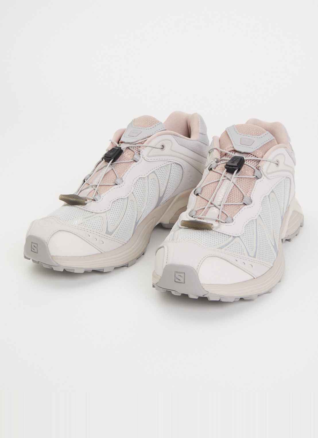 Salomon XT-Whisper sneaker van mesh met metallic details - detail lichtroze