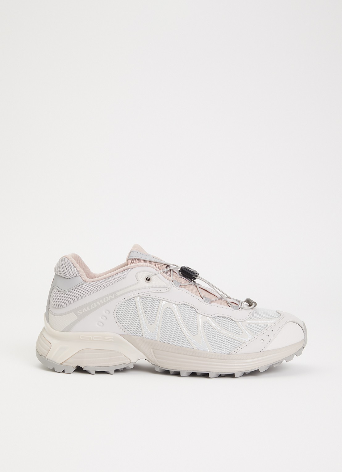 Salomon XT-Whisper sneaker van mesh met metallic details - voorkant 5 lichtroze
