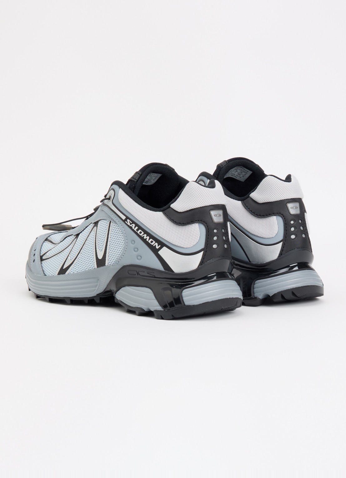 Salomon XT-Whisper sneaker van mesh met metallic details - achterkant 4 grijs