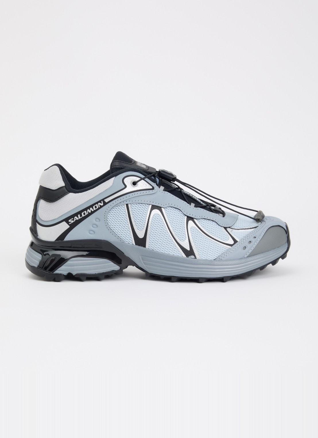 Salomon XT-Whisper sneaker van mesh met metallic details - voorkant 5 grijs