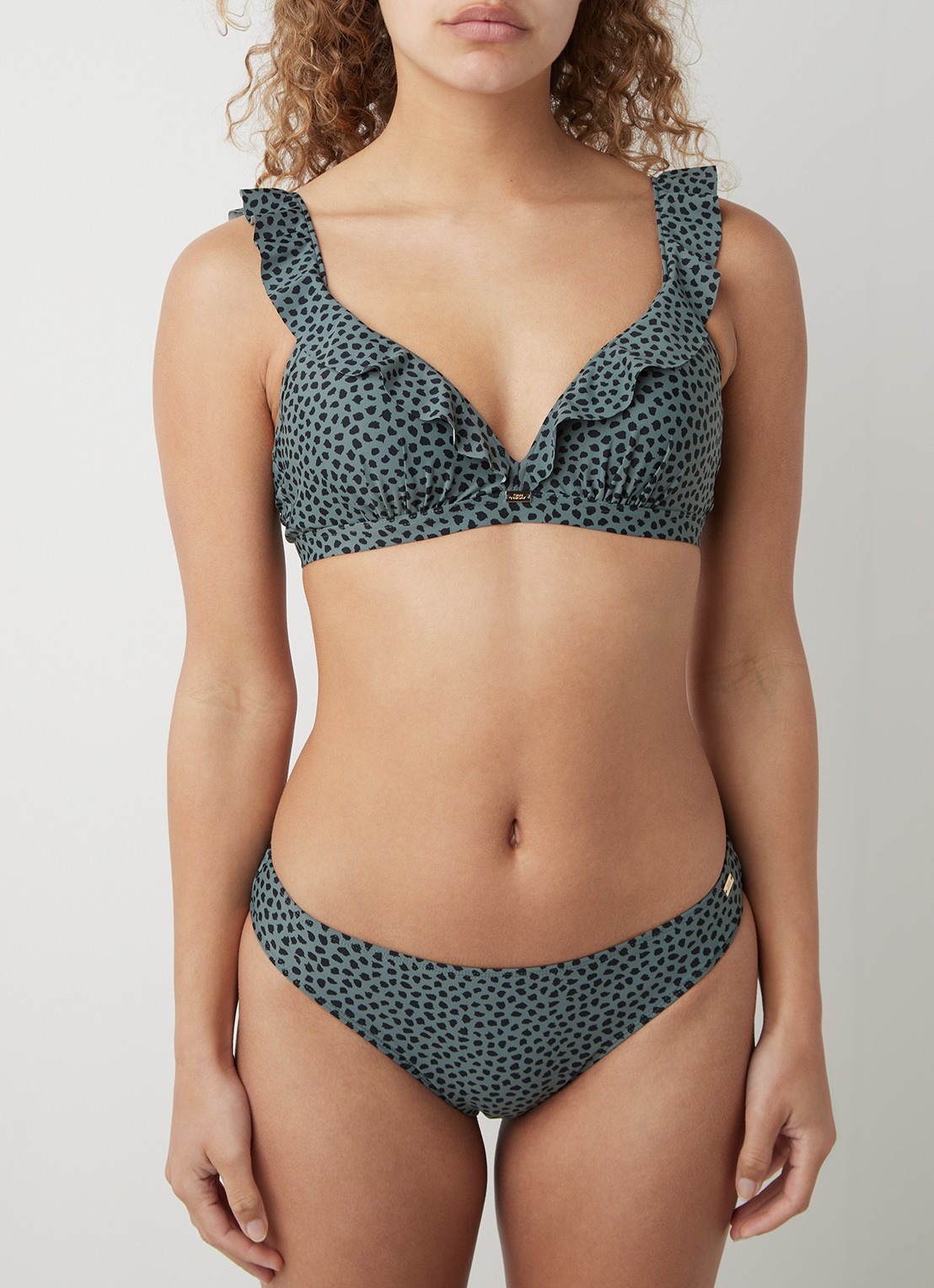 Sam Friday Cape voorgevormde bikinitop met beugel - voorkant 2 olijfgroen
