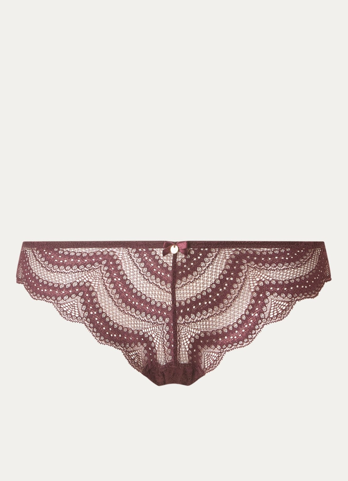 Sam Friday Celine tanga van kant - voorkant bordeauxrood