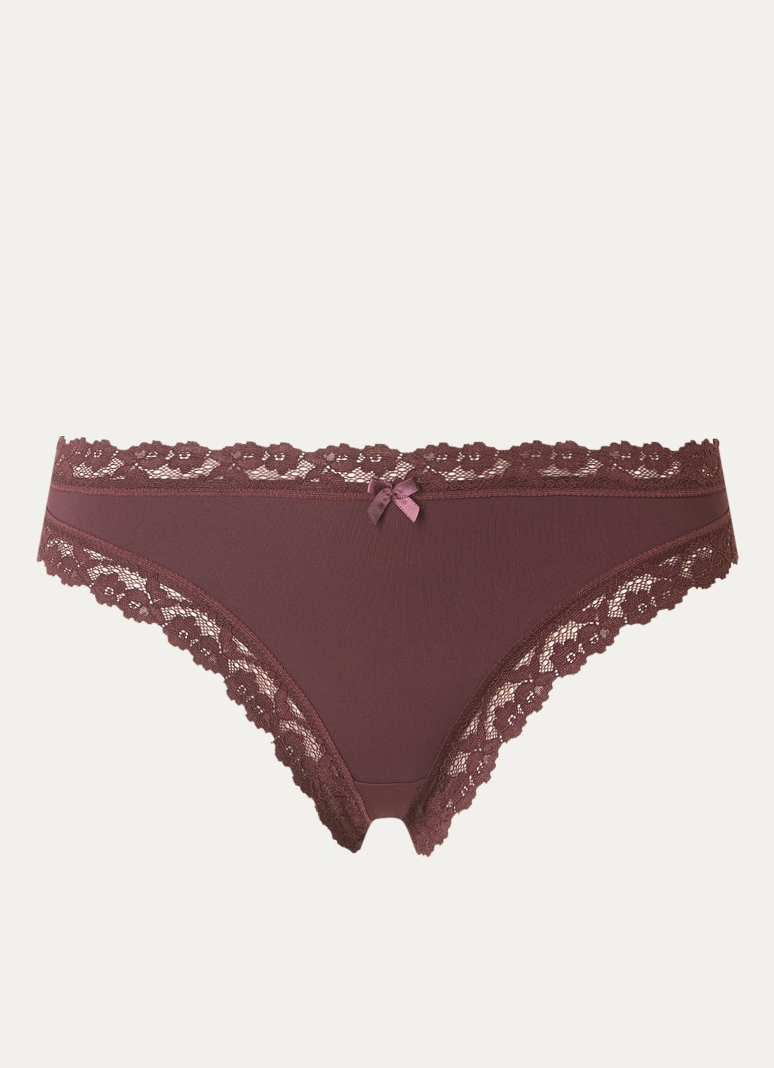 Sam Friday Chloe tanga met kant - voorkant 3 bordeauxrood