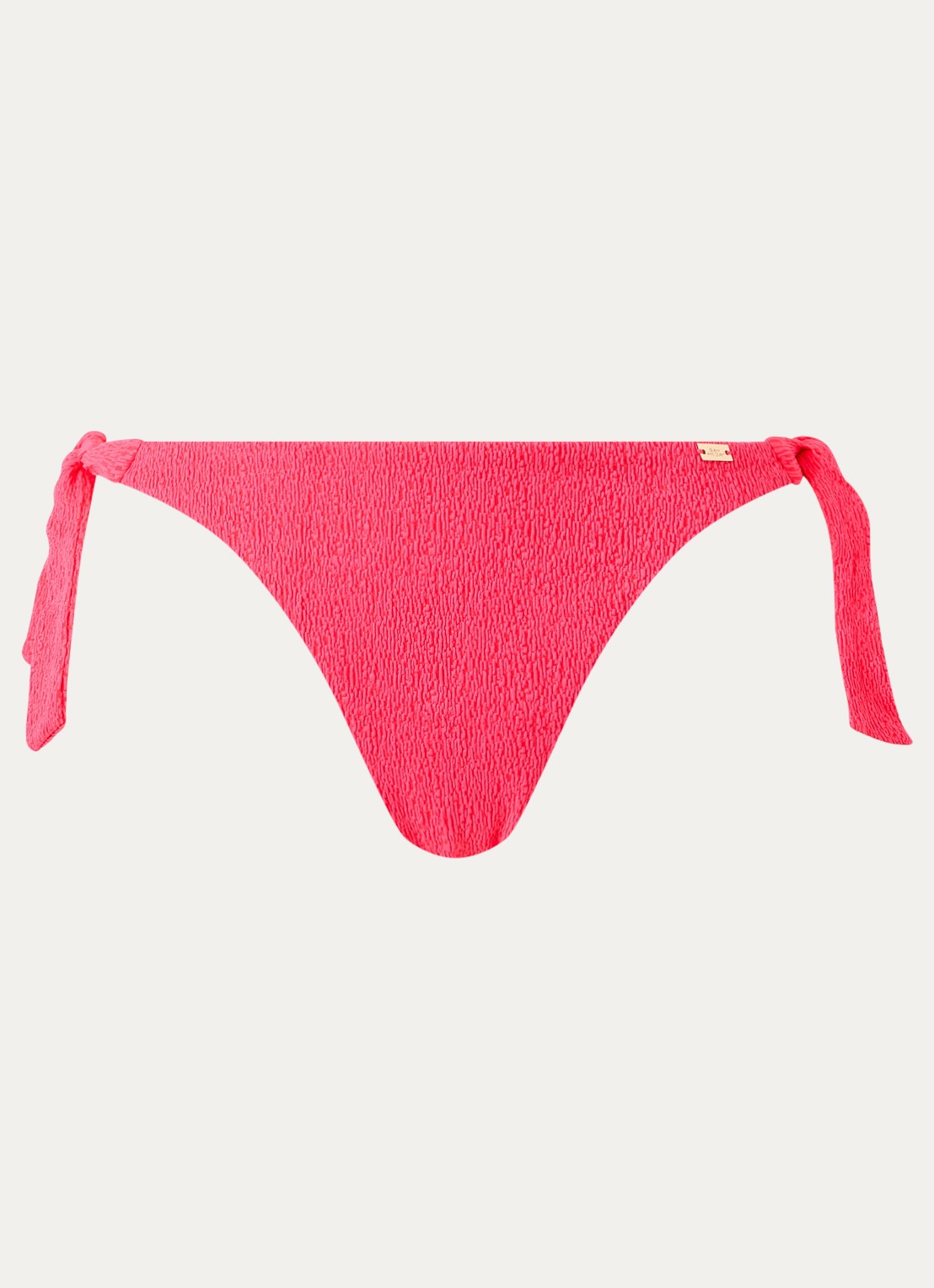 Sam Friday Ipanema brazilian bikinislip met gestrikt detail - voorkant neonroze