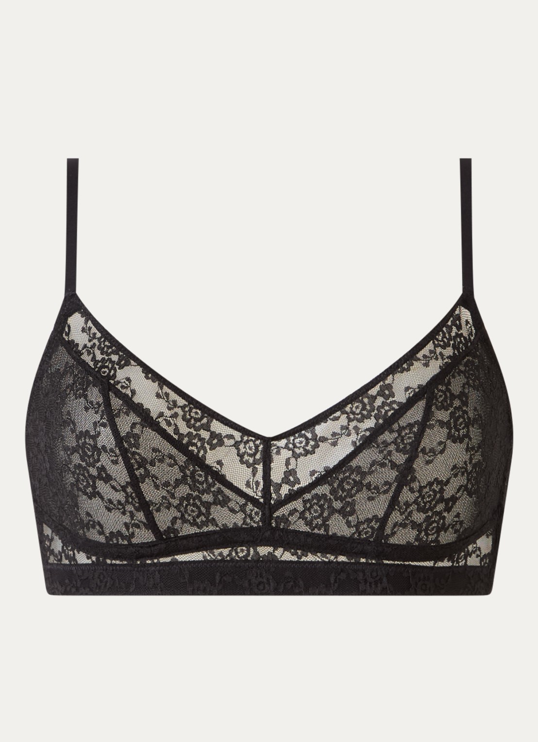 Sam Friday Jada bralette van kant  - voorkant zwart