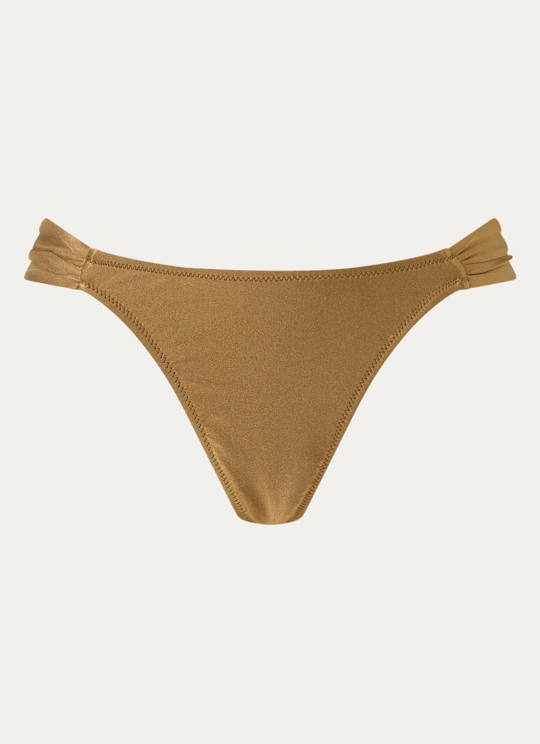 Sam Friday Kai bikinislip met plooidetail - voorkant mosgroen