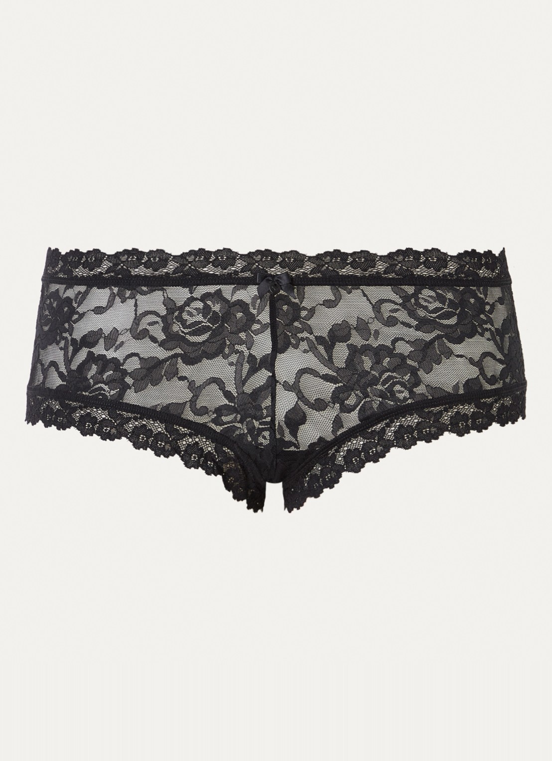 Sam Friday Lacey shorty van kant - voorkant zwart
