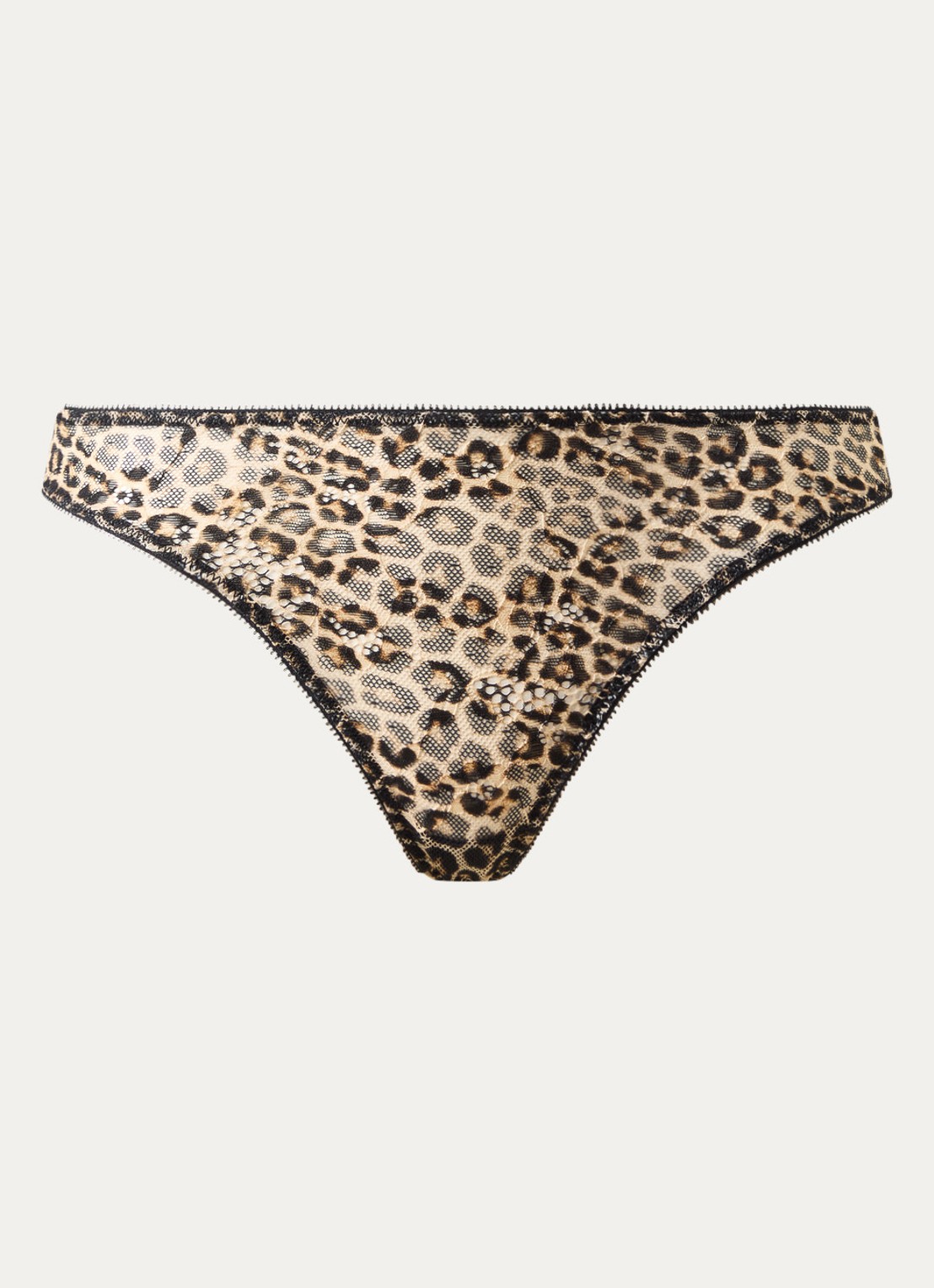 Sam Friday Lacey string van kant met panterprint - voorkant 4 beige