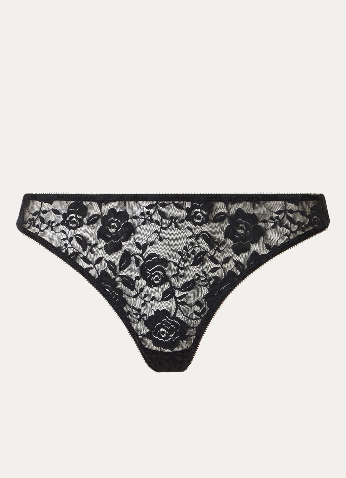 Sam Friday Lacey string van kant  - voorkant 4 zwart