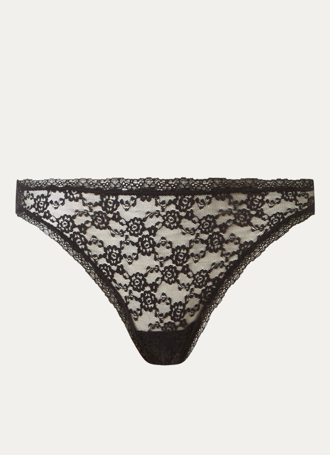 Sam Friday Lacey tanga van kant - voorkant zwart