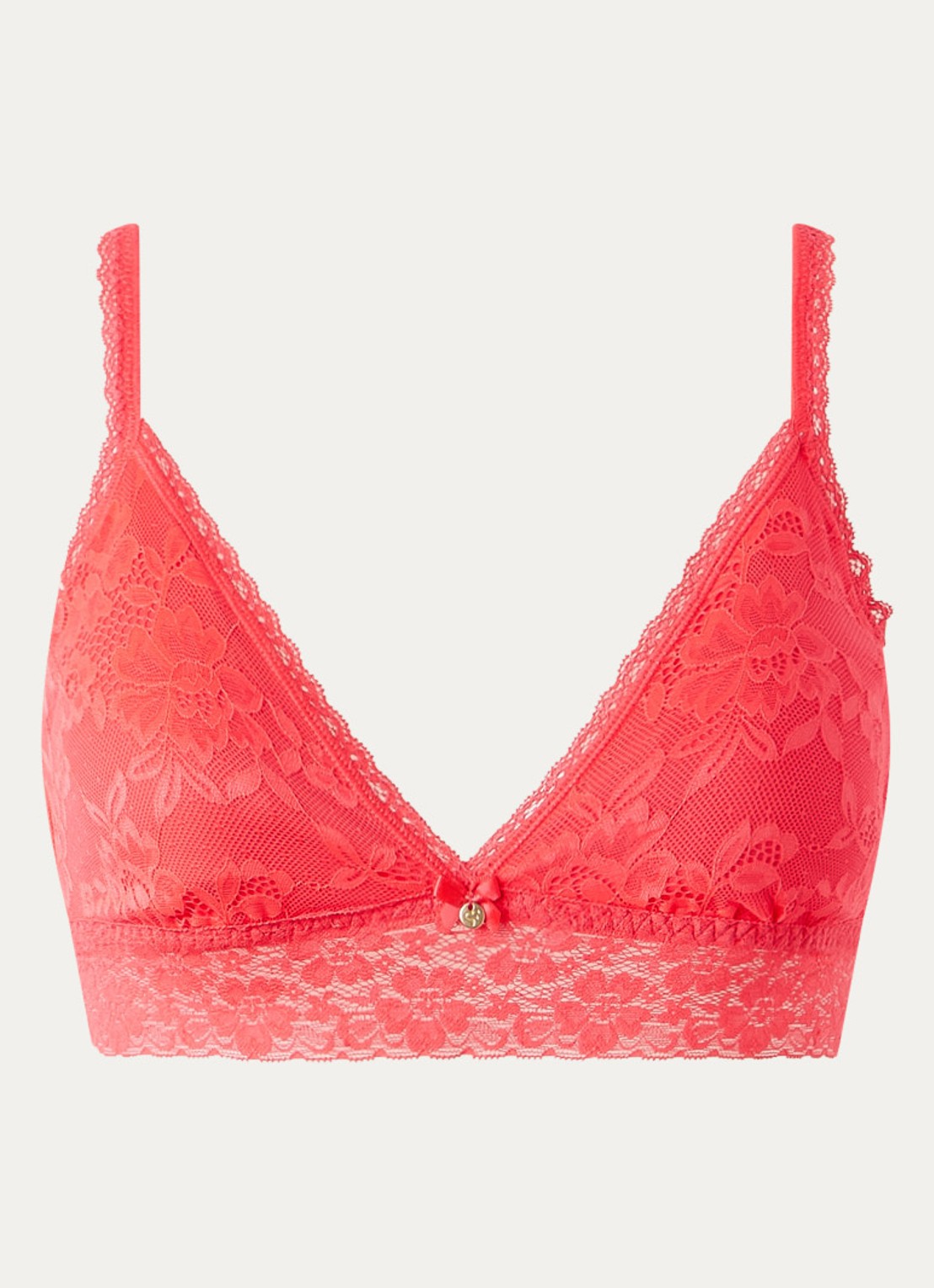Sam Friday Lacey voorgevormde bralette met overlay van kant - voorkant 5 rood