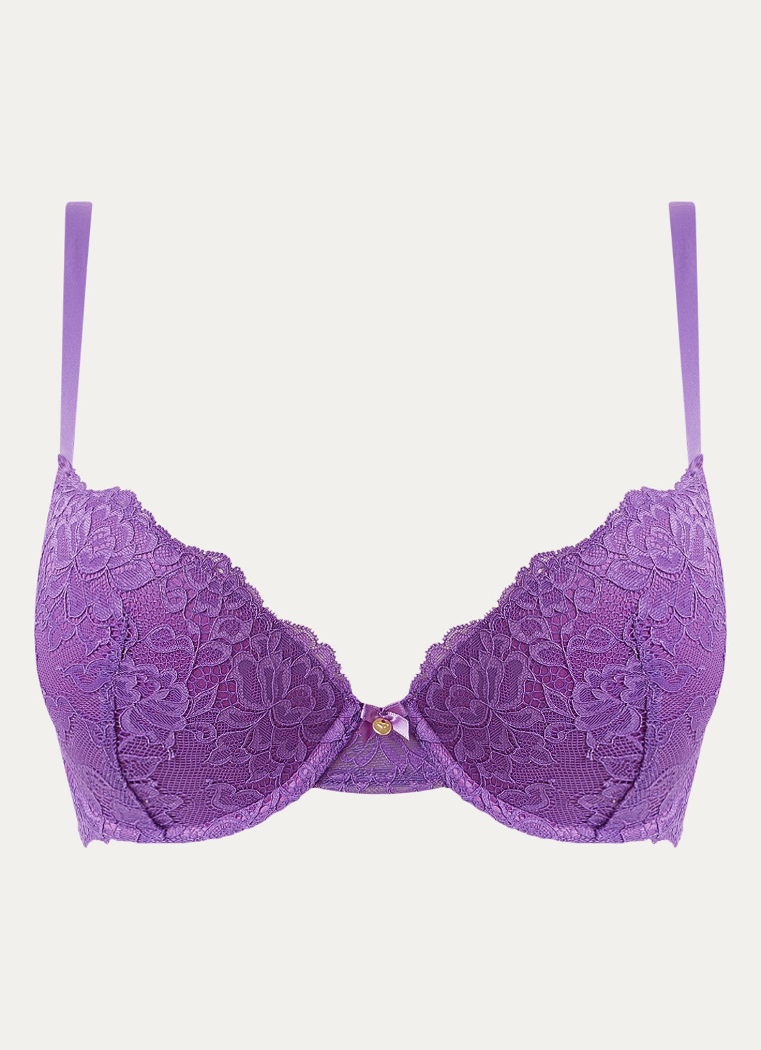 Sam Friday Polly push up bh met overlay van kant - voorkant paars