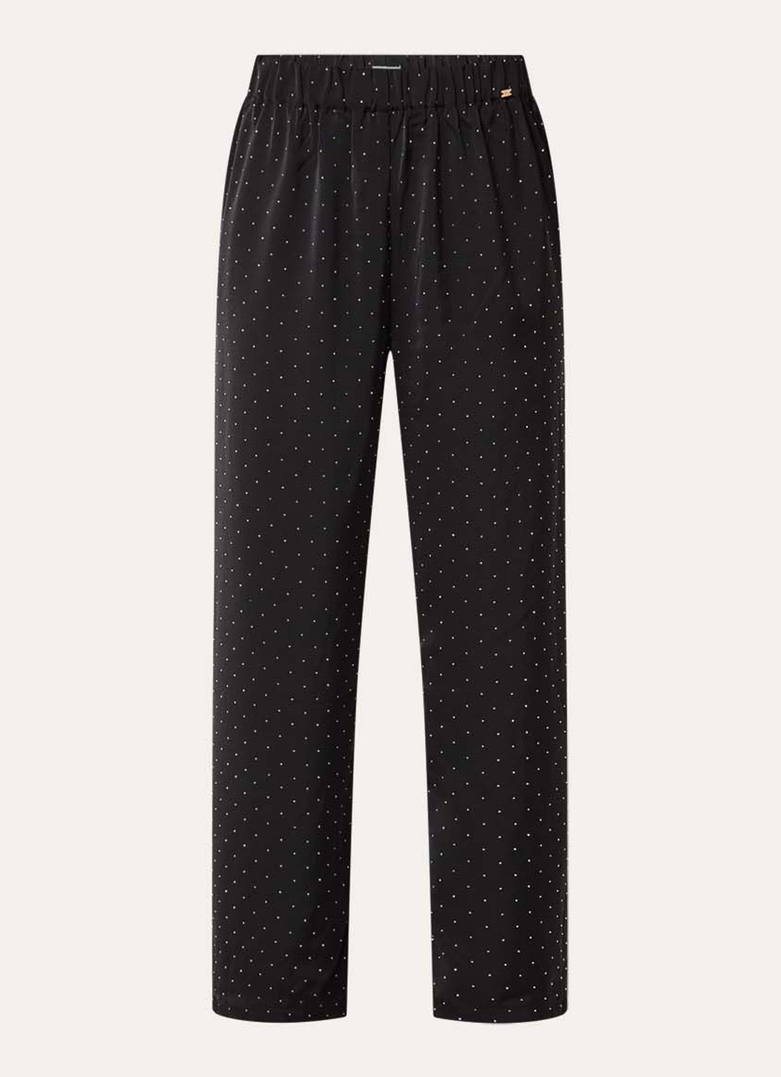 Sam Friday Pyjamabroek met strass - voorkant 2 zwart