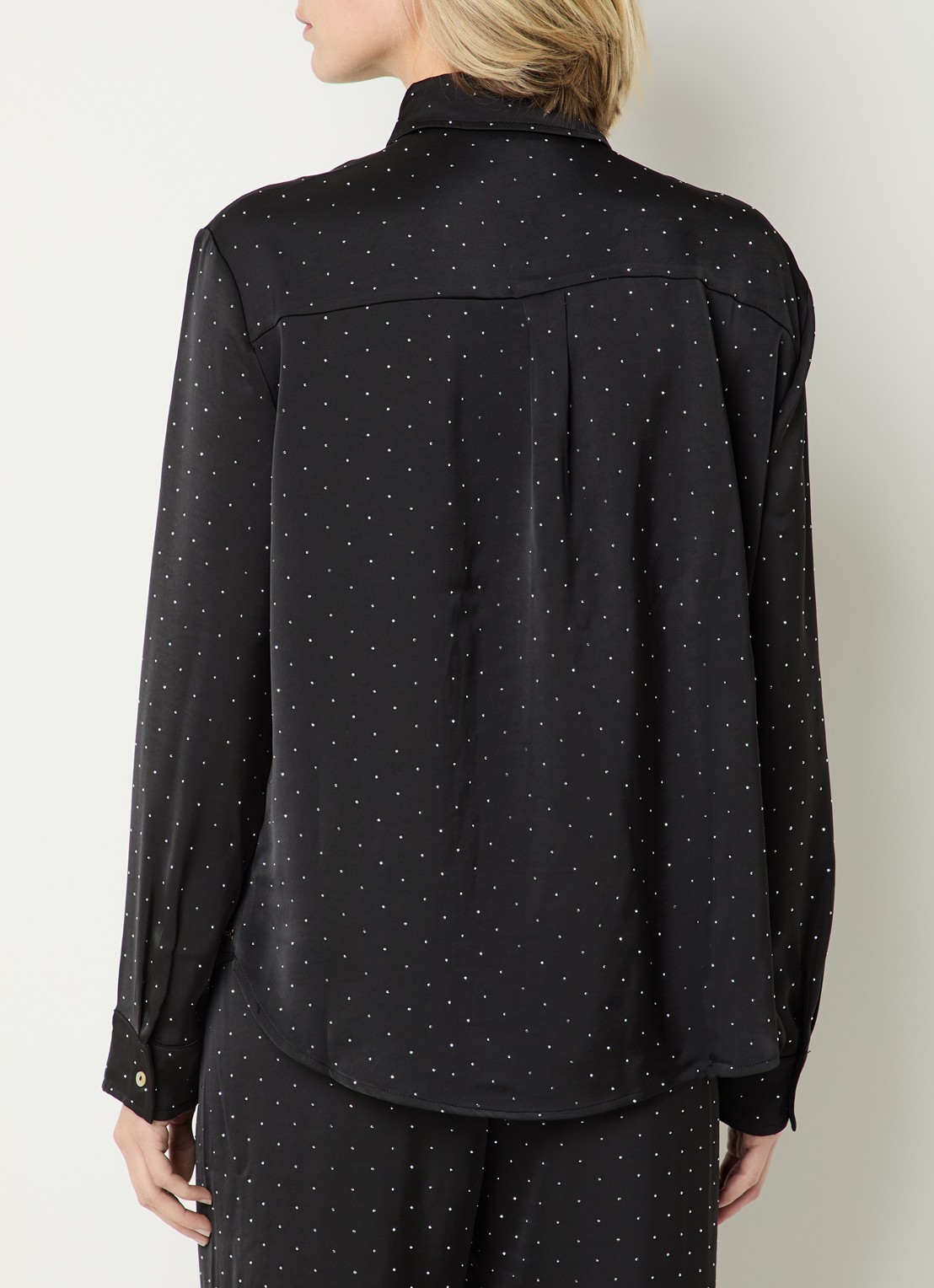 Sam Friday Pyjamatop met strass - achterkant zwart