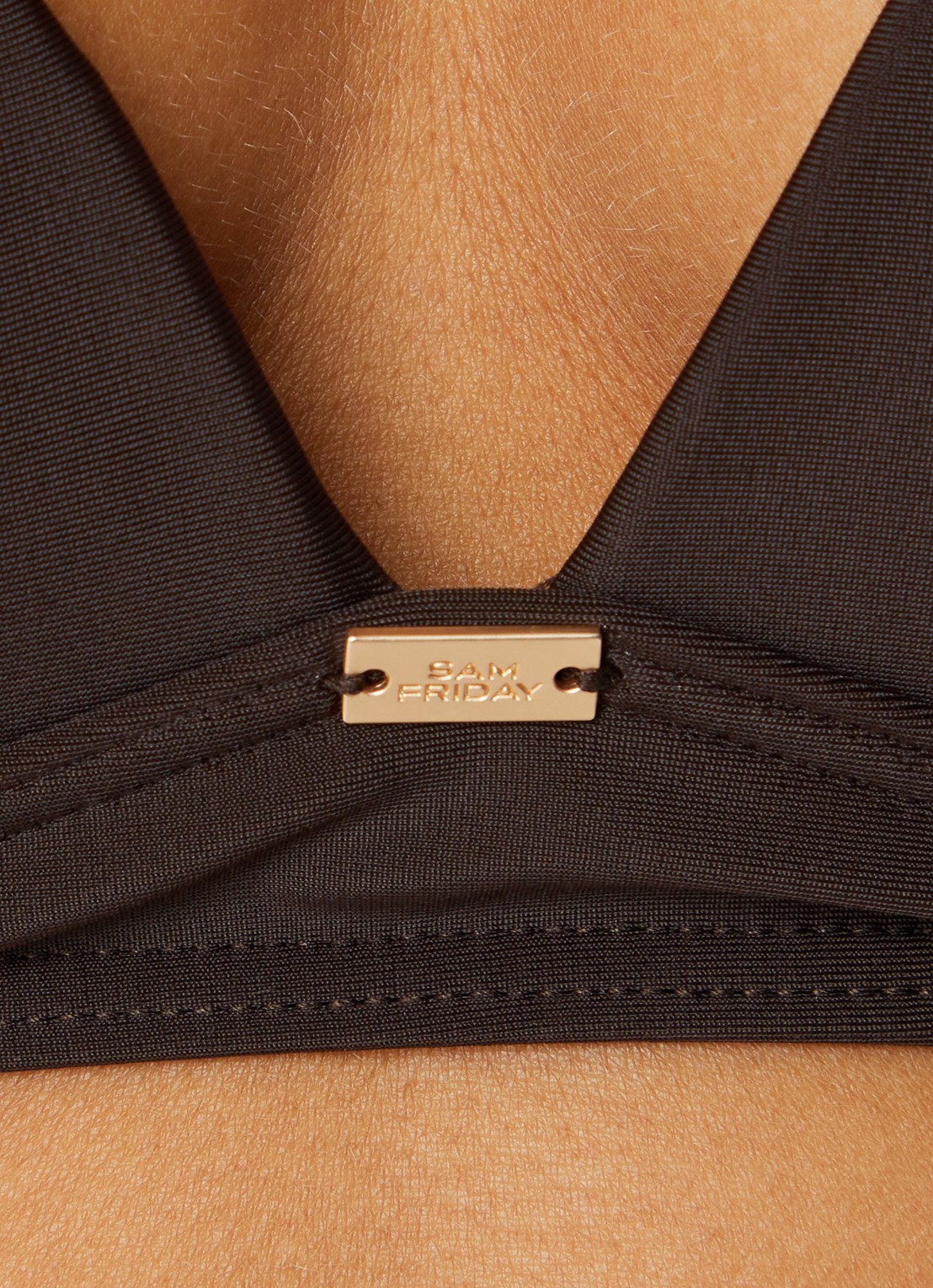 Sam Friday Sicily push-up triangel bikinitop  - detail 5 donkerbruin