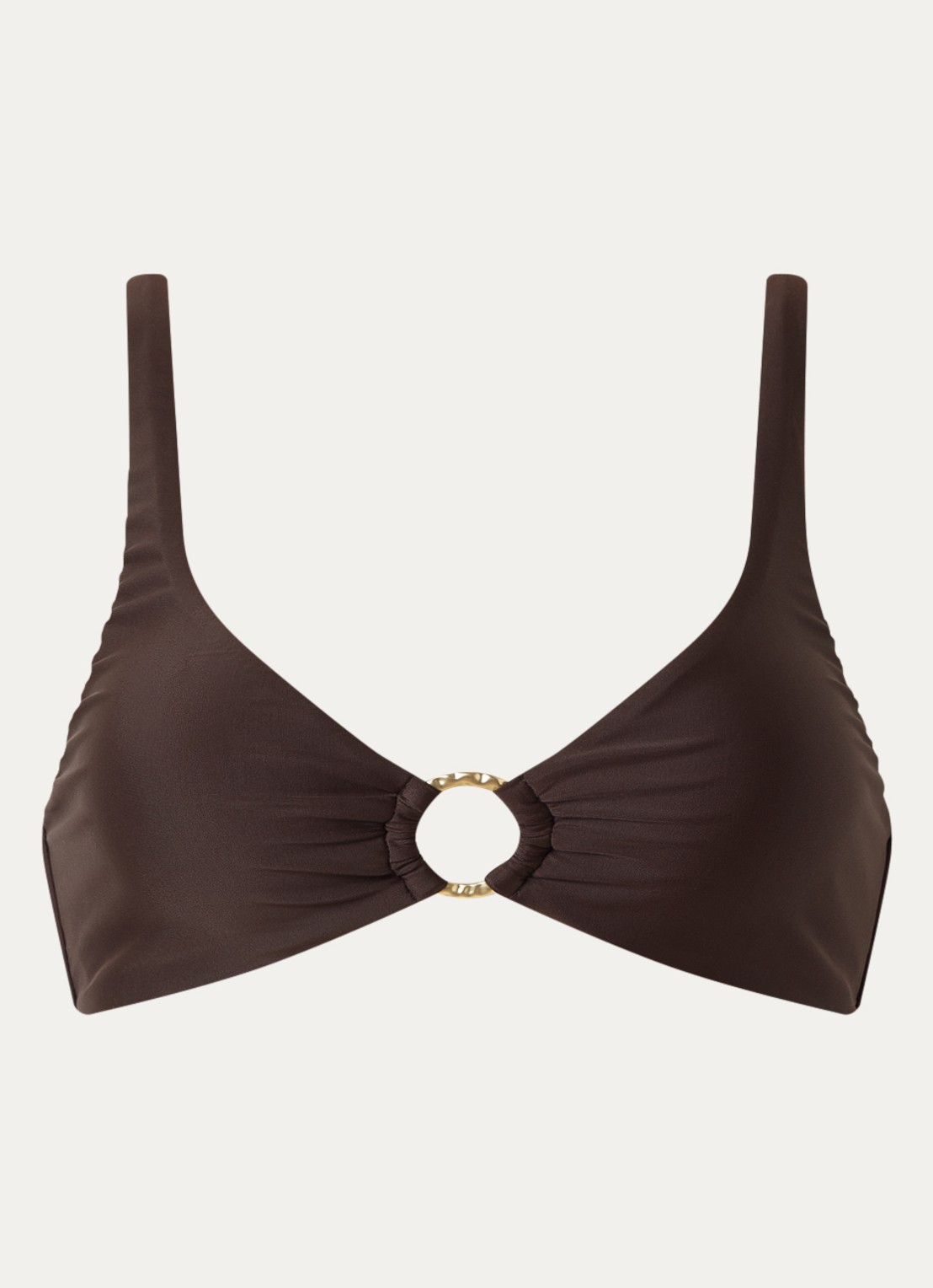 Sam Friday Swash bralette bikinitop met uitneembare vulling  - voorkant 3 donkerbruin