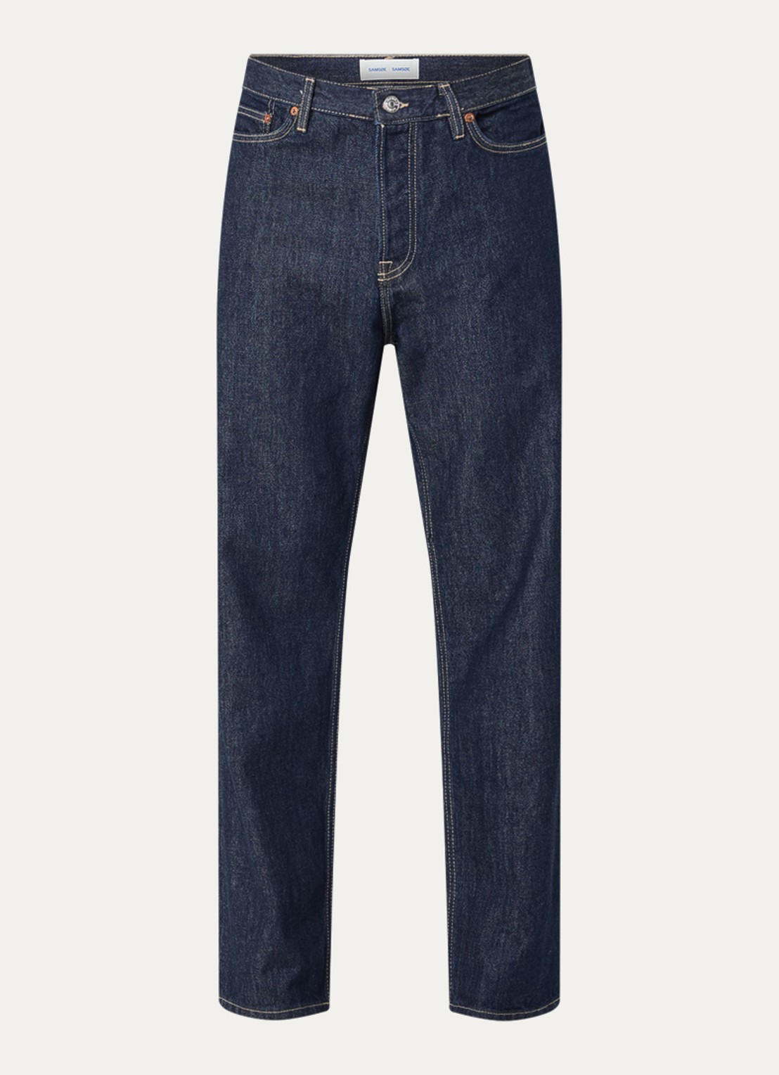 SAMSØE SAMSØE Addie loose fit jeans met donkere wassing - voorkant 3 indigo