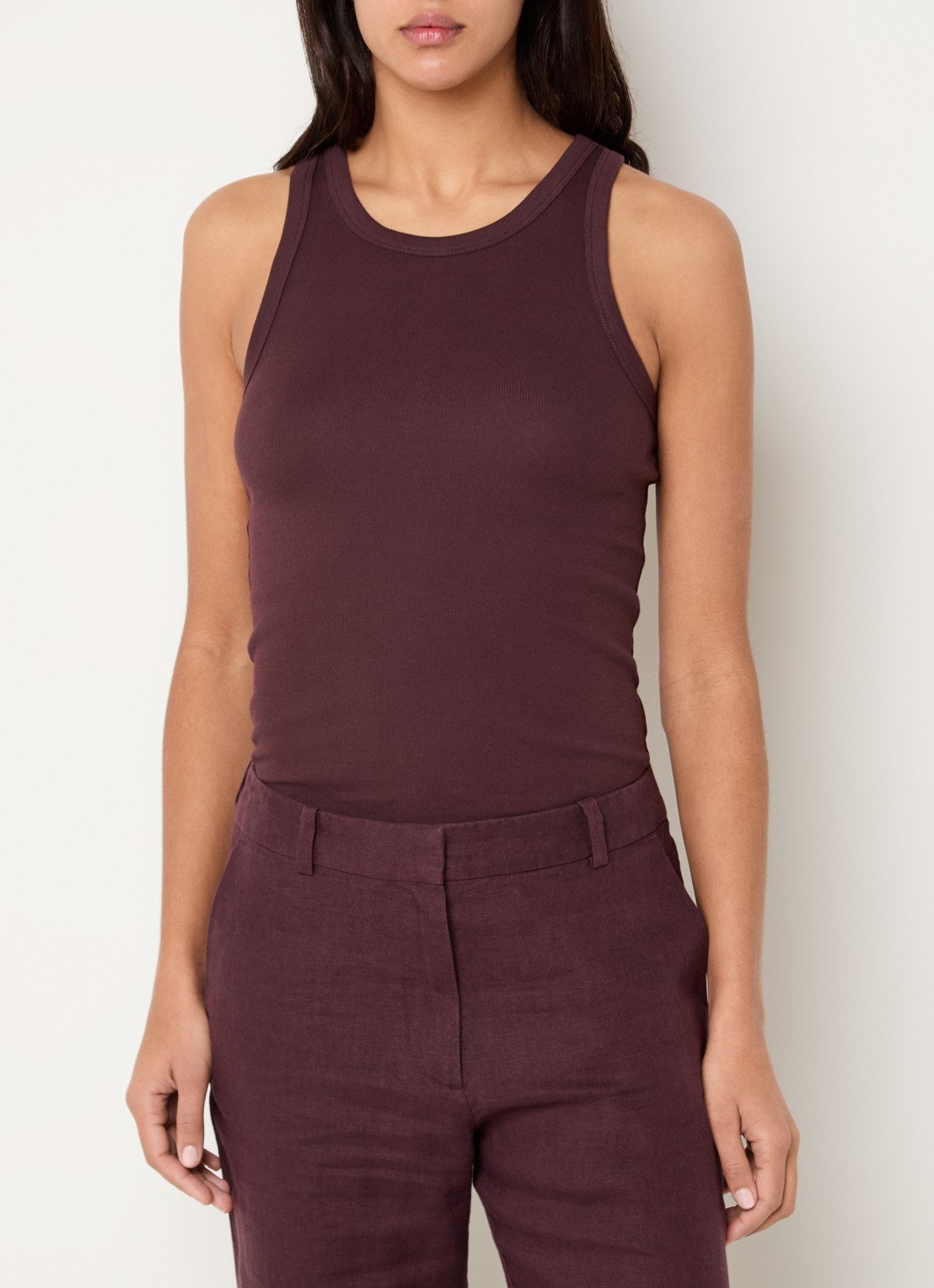 SAMSØE SAMSØE Alexo tanktop van katoen - detail 3 aubergine