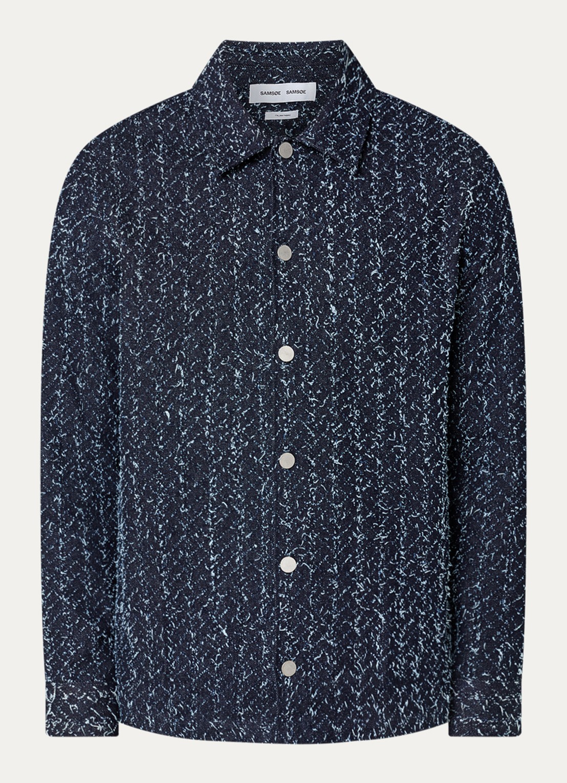 SAMSØE SAMSØE Castor overshirt van denim - voorkant 3 indigo